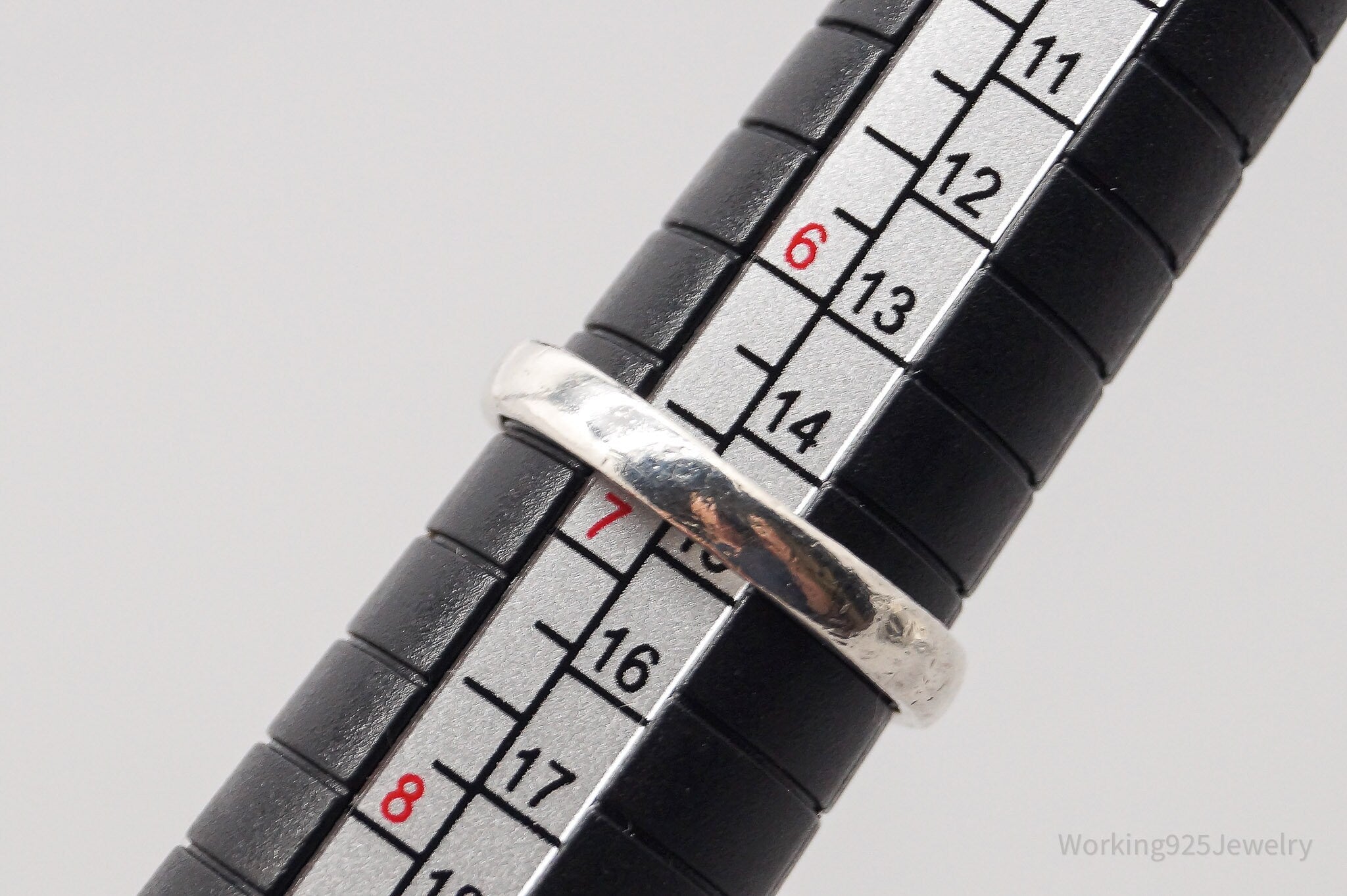 Vintage Cubic Zirconia Sterling Silver Ring - Size 6.75