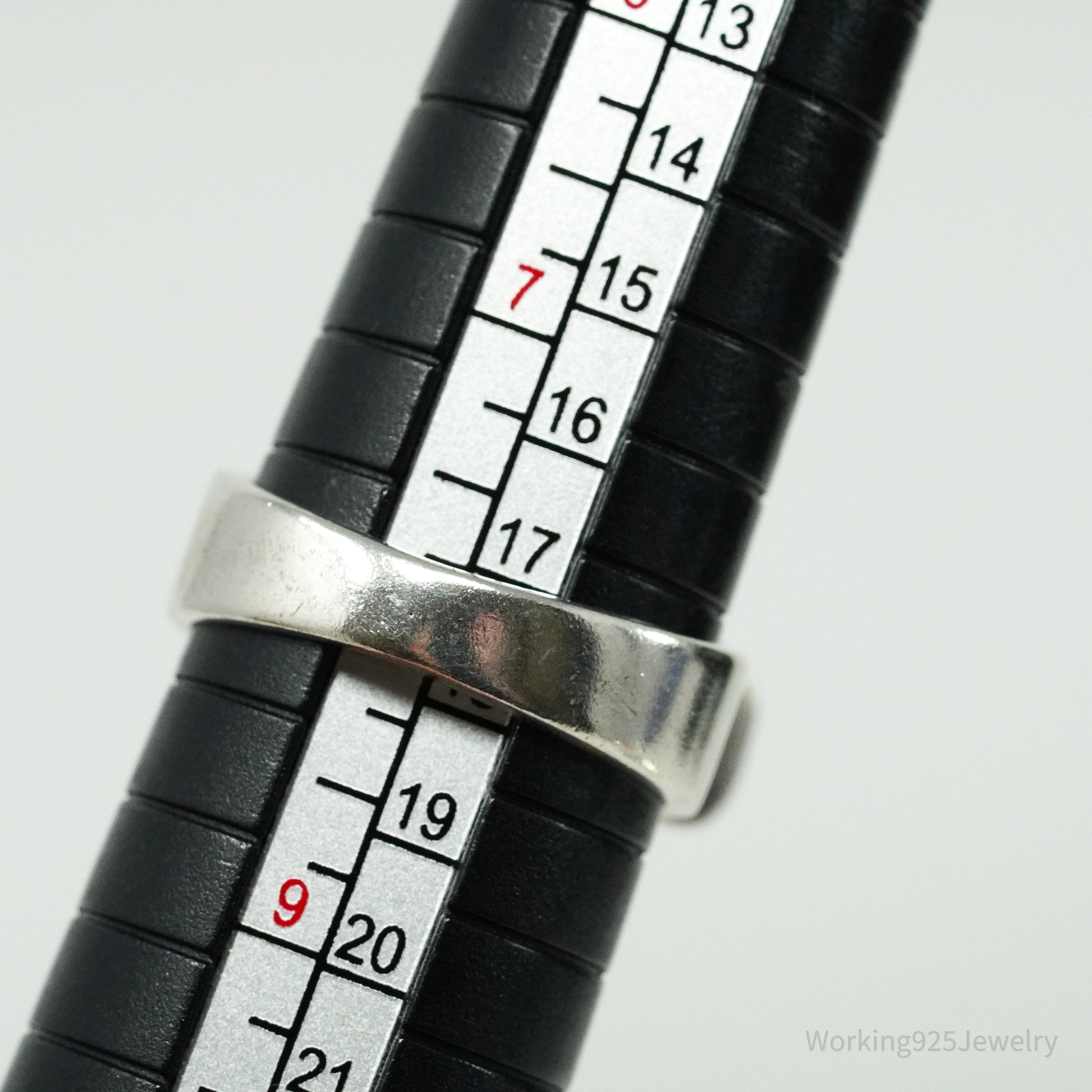 Vintage Spinning Turquoise Ball Modernist Sterling Silver Ring - Size 8