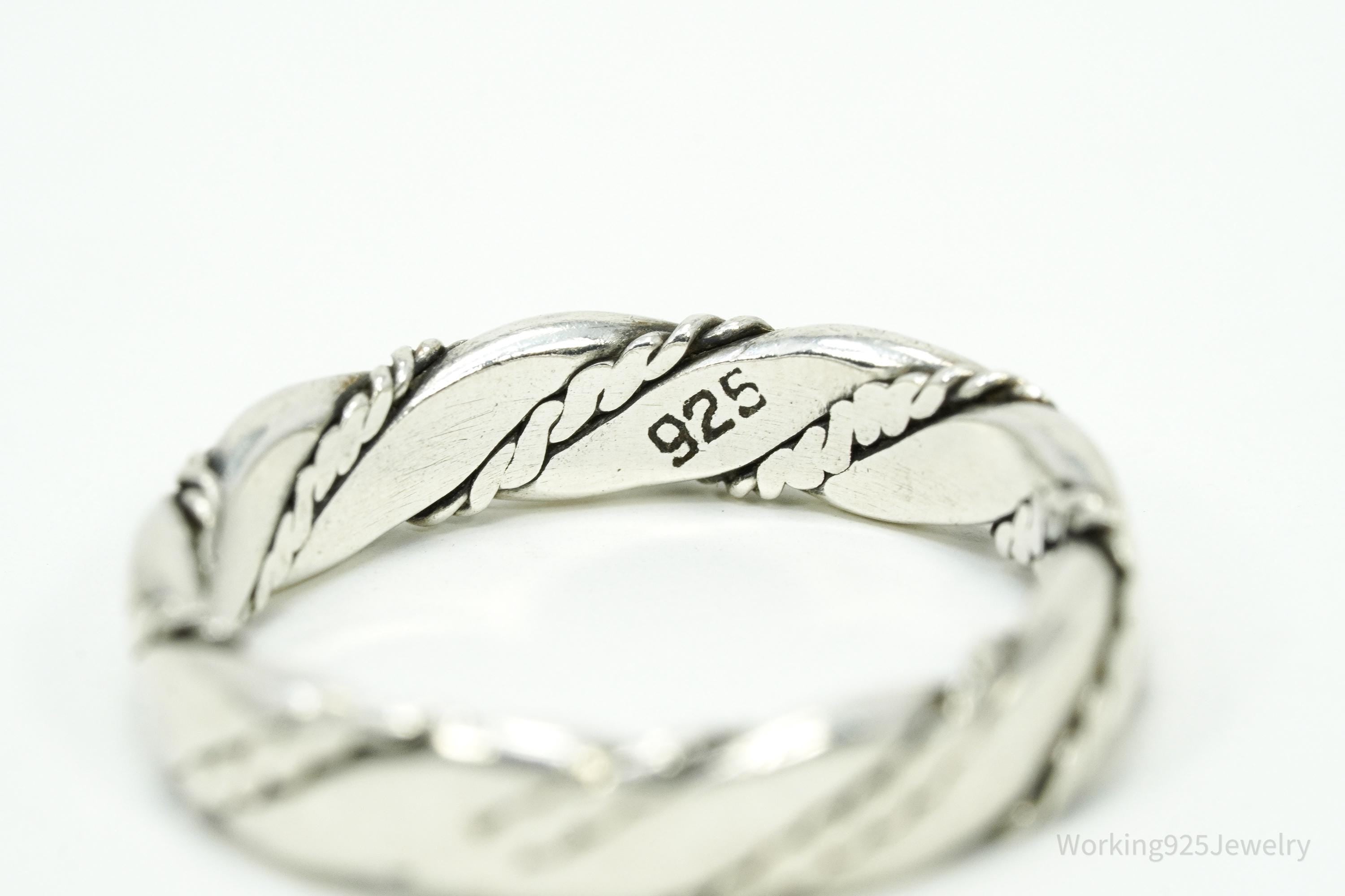 Vintage Native American Richard & Geneva Terrazas Sterling Silver Band Ring Size 5.5