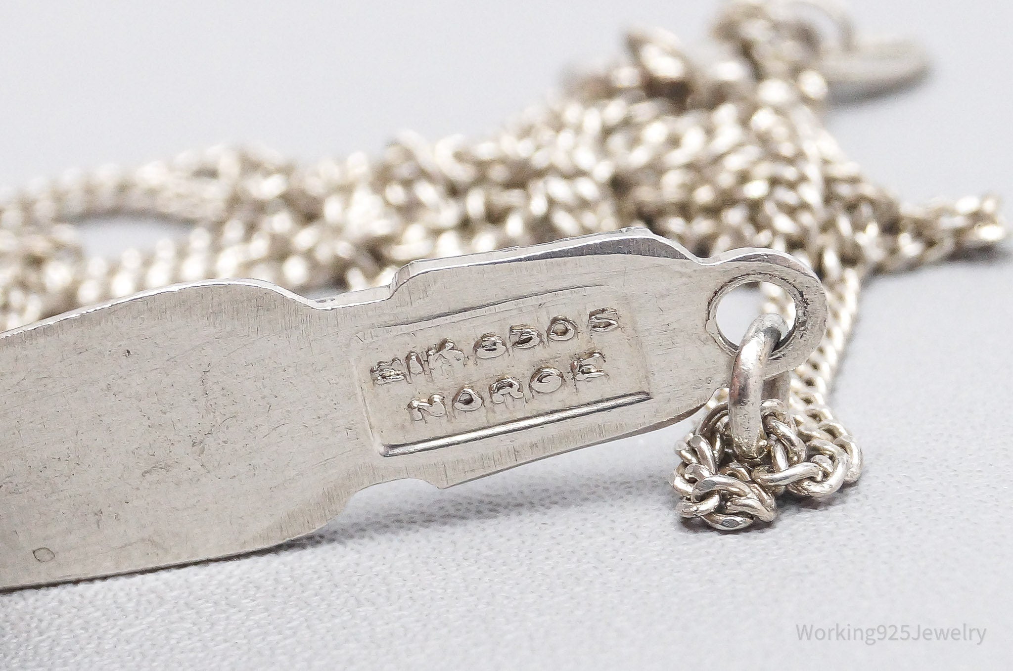 RARE Vintage Norwegian Moai 830S Silver Chain Necklace 17"