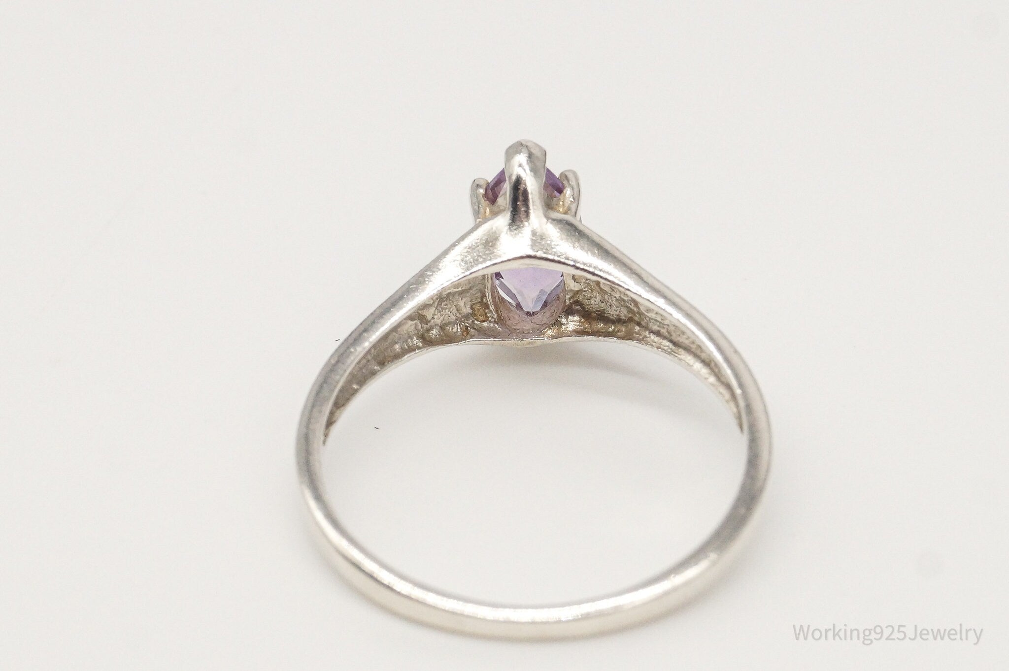 Vintage Amethyst Sterling Silver Ring - Size 9