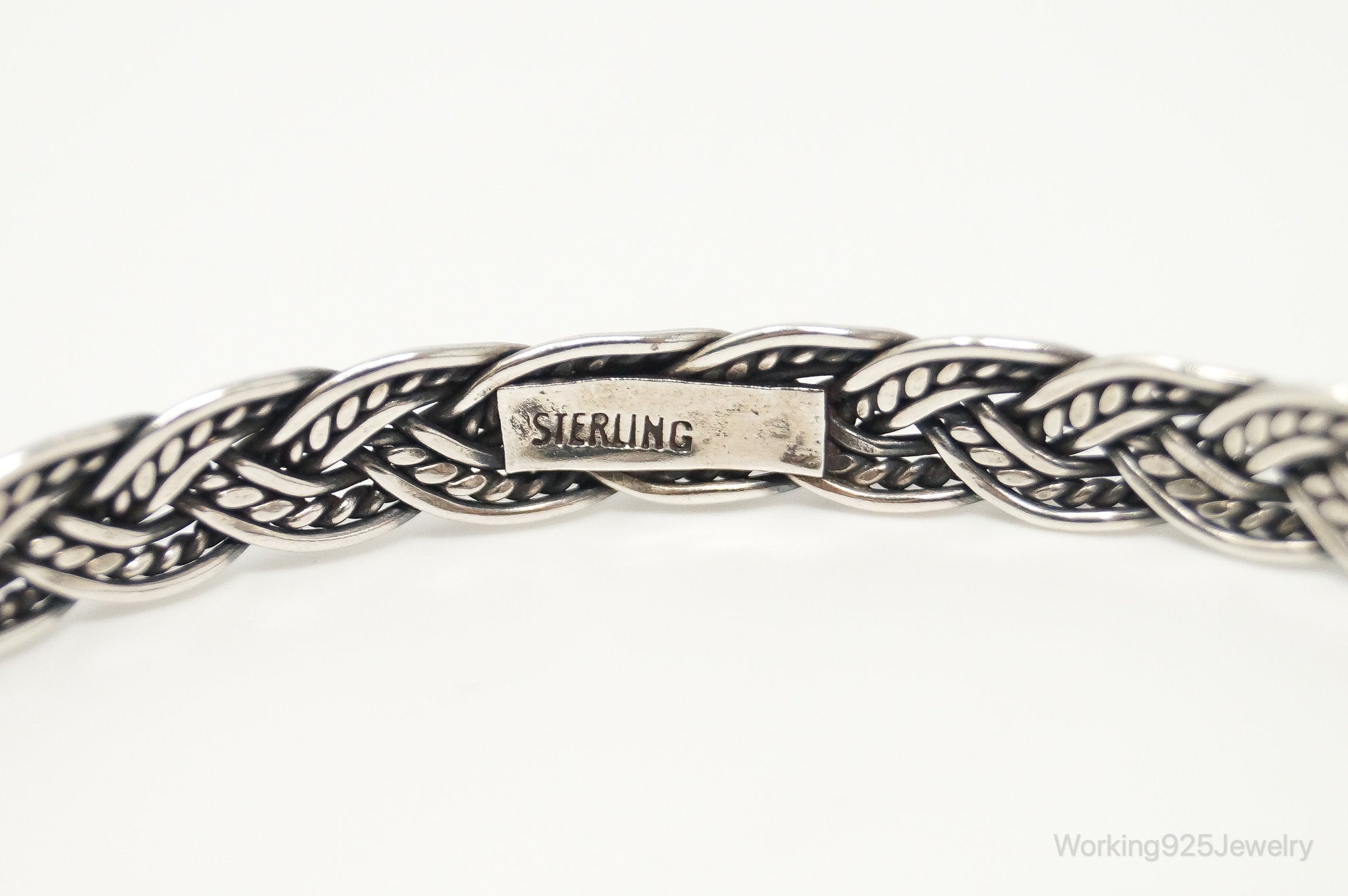 Vintage Rope Weave Braid Sterling Silver Bracelet