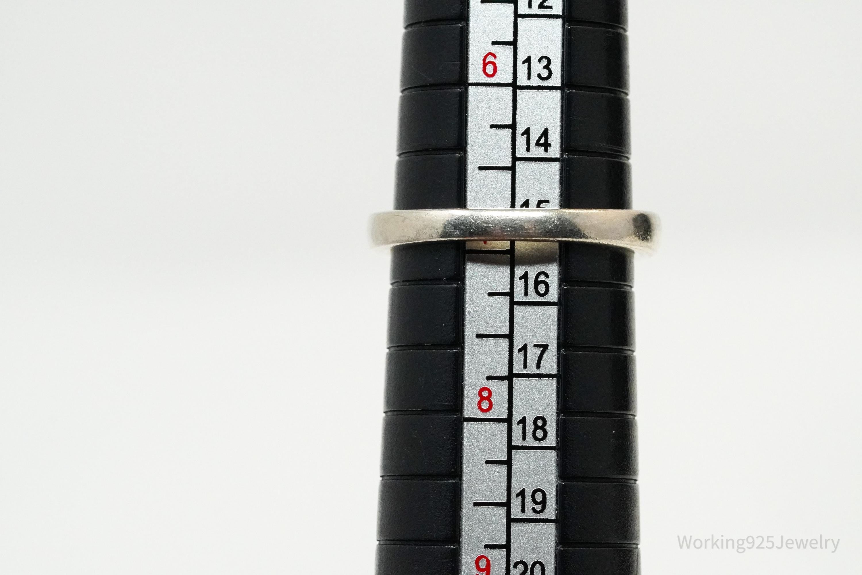 Vintage Cubic Zirconia Gold Vermeil Sterling Silver Ring - Size 6.75