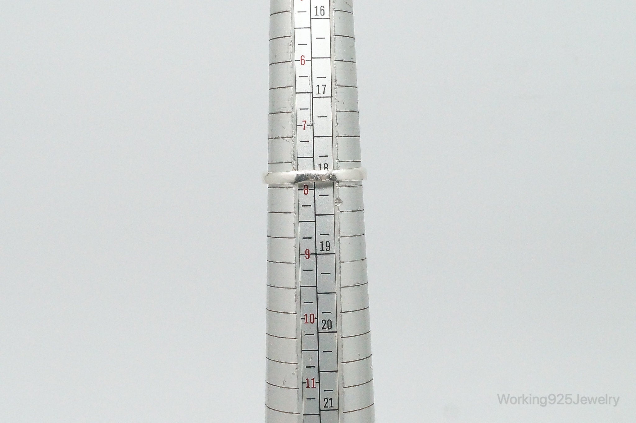 Vintage Malachite Sterling Silver Ring - Size 7.75