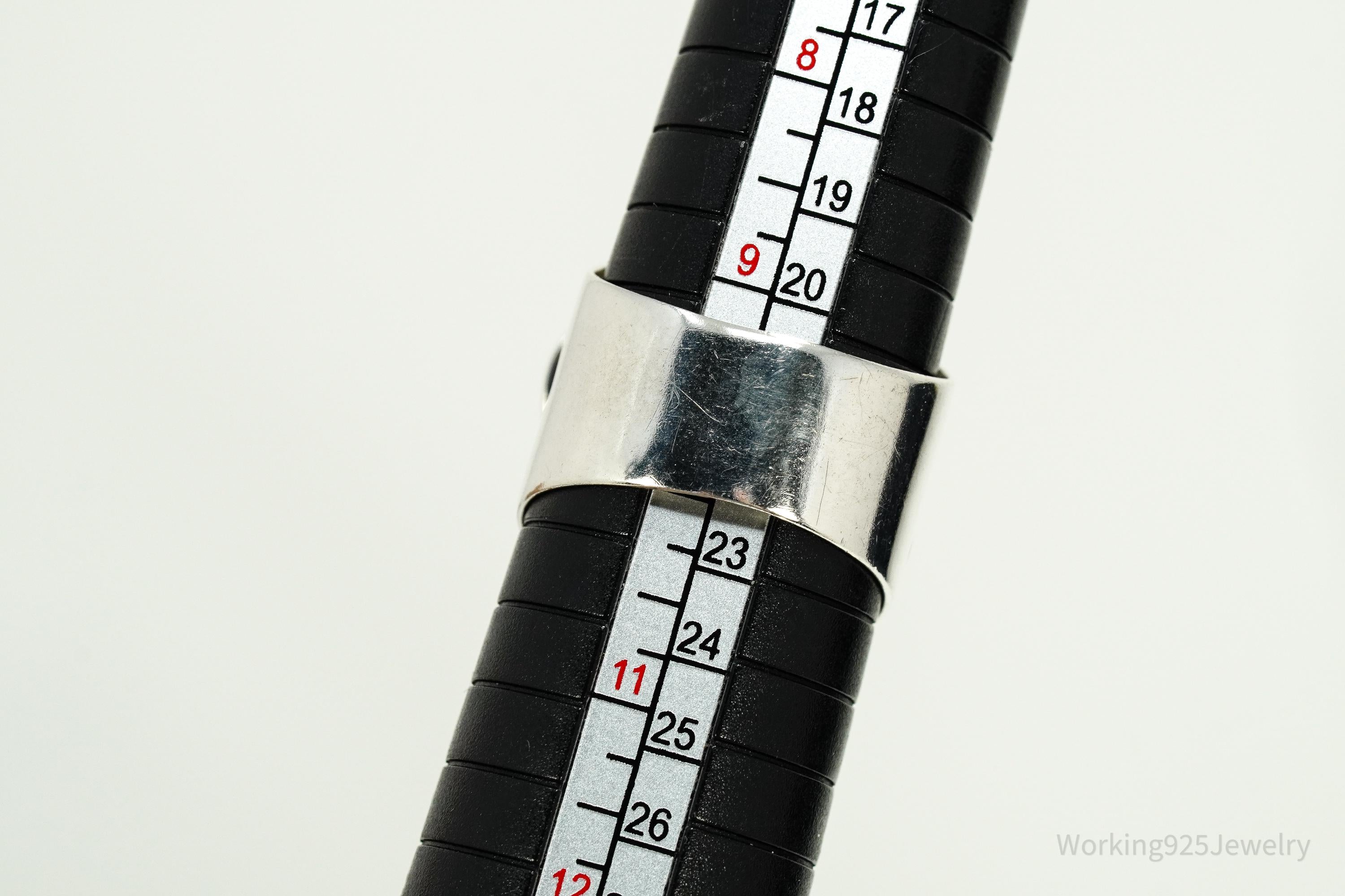 VTG Jay King Desert Rose Trading Rainbow Calsilica Sterling Silver Ring - Size 10