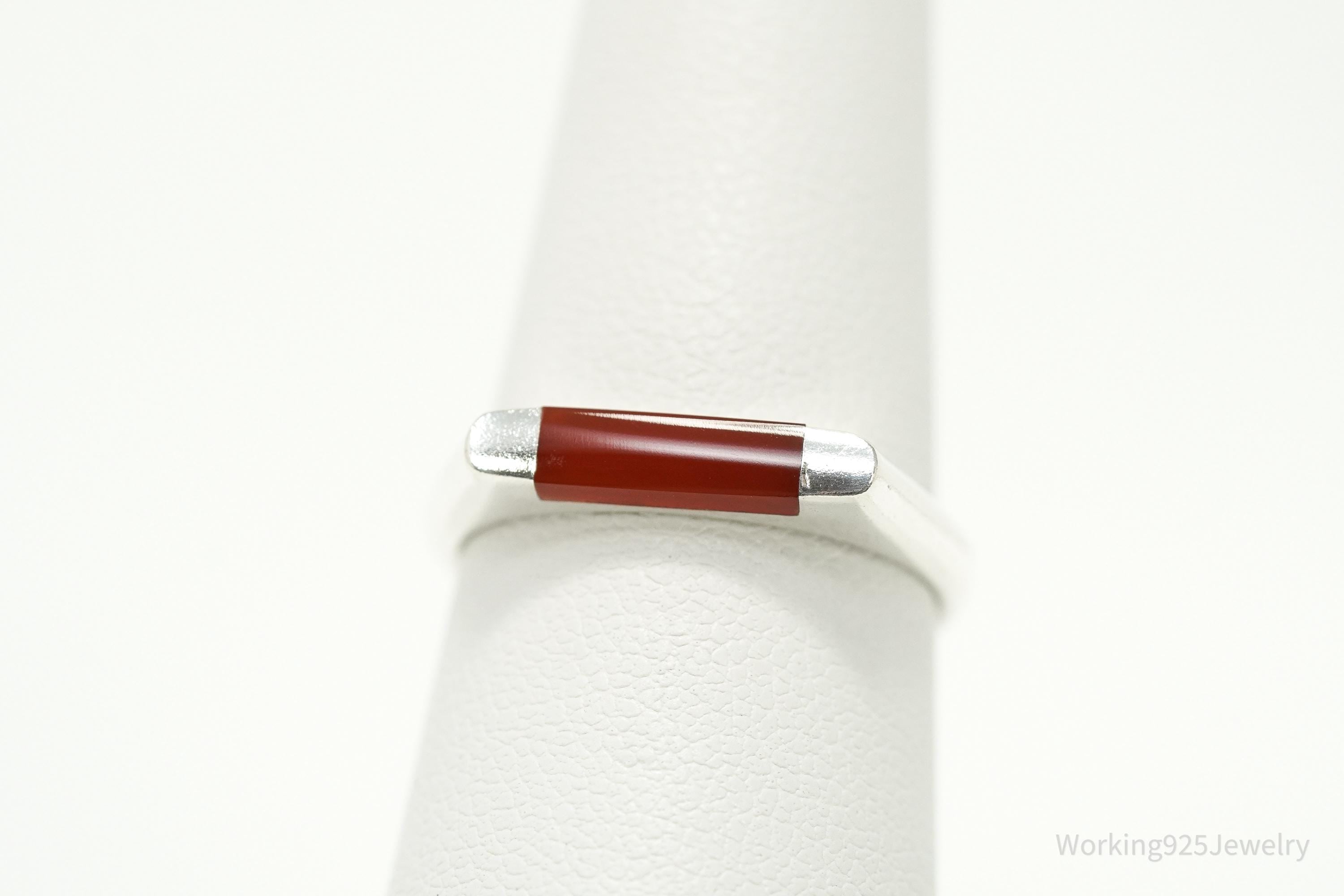 Vintage Carnelian Sterling Silver Ring - Size 7