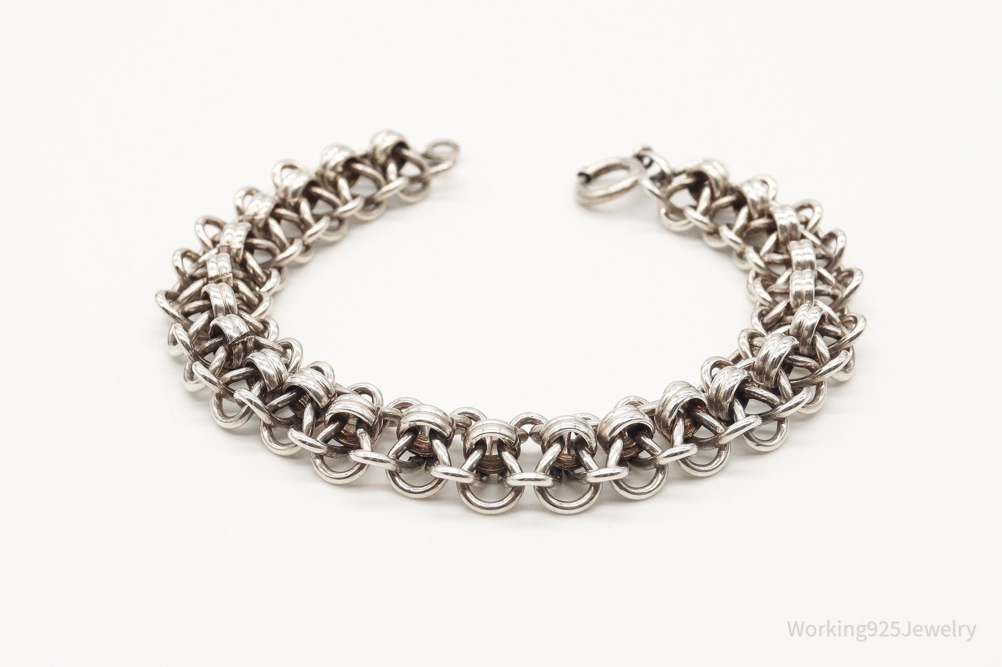 Vintage Modernist 800 Silver Bracelet