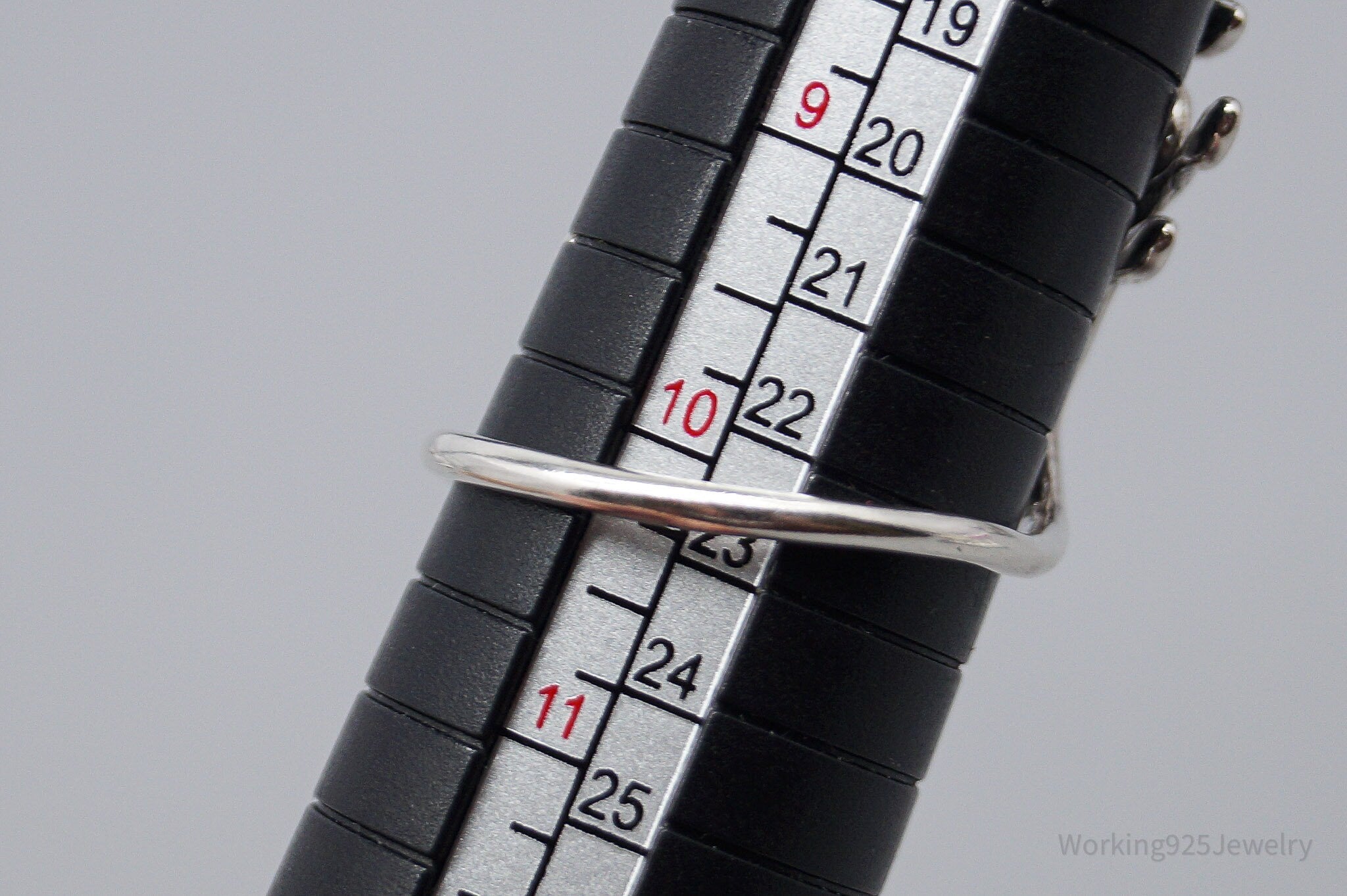 Vintage Tree Sterling Silver & Enamel Wrap Ring - Size 10.15 Adjustable