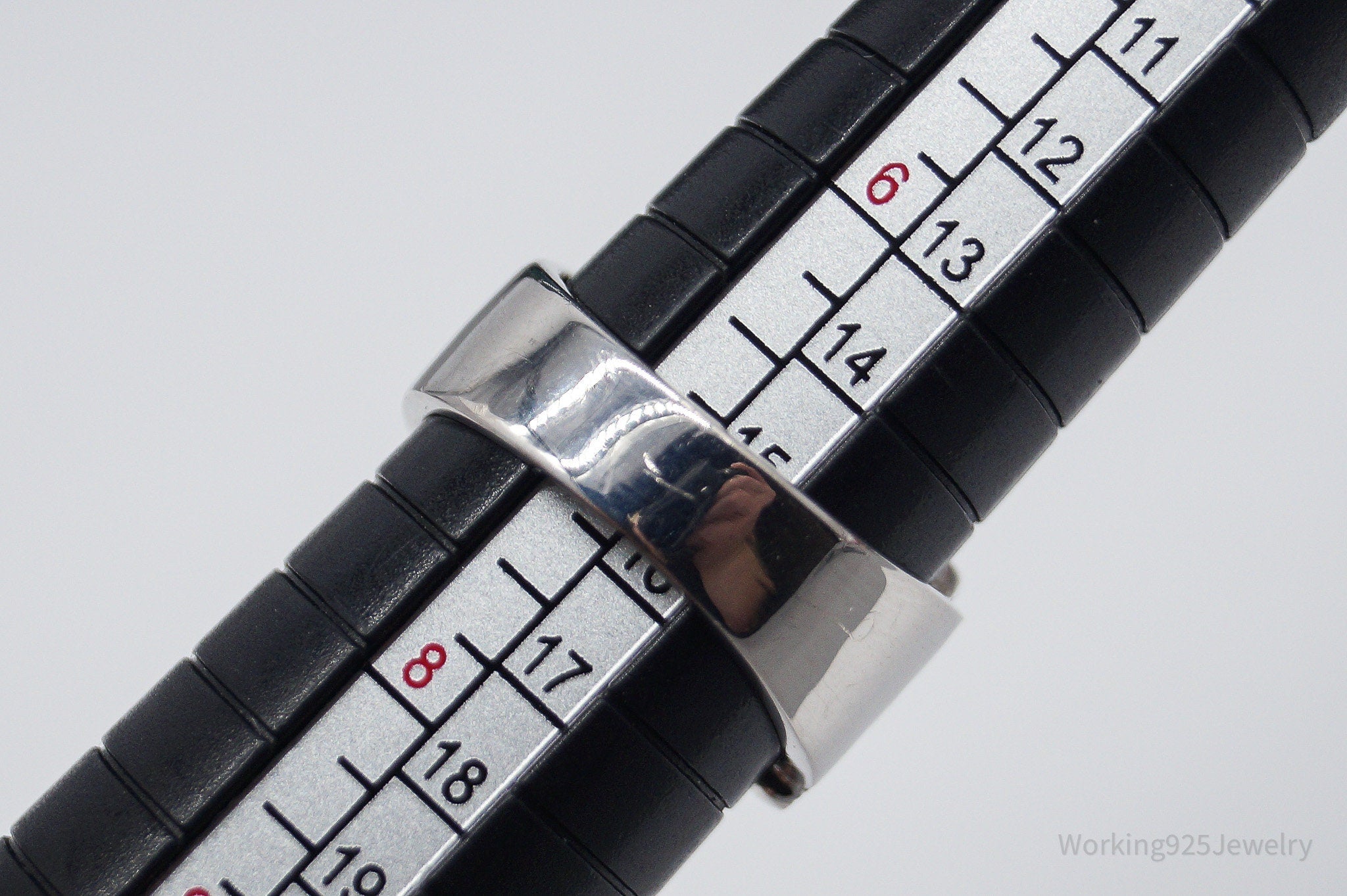 Vintage Designer HAN Clear Stone Sterling Silver Ring - Size 7