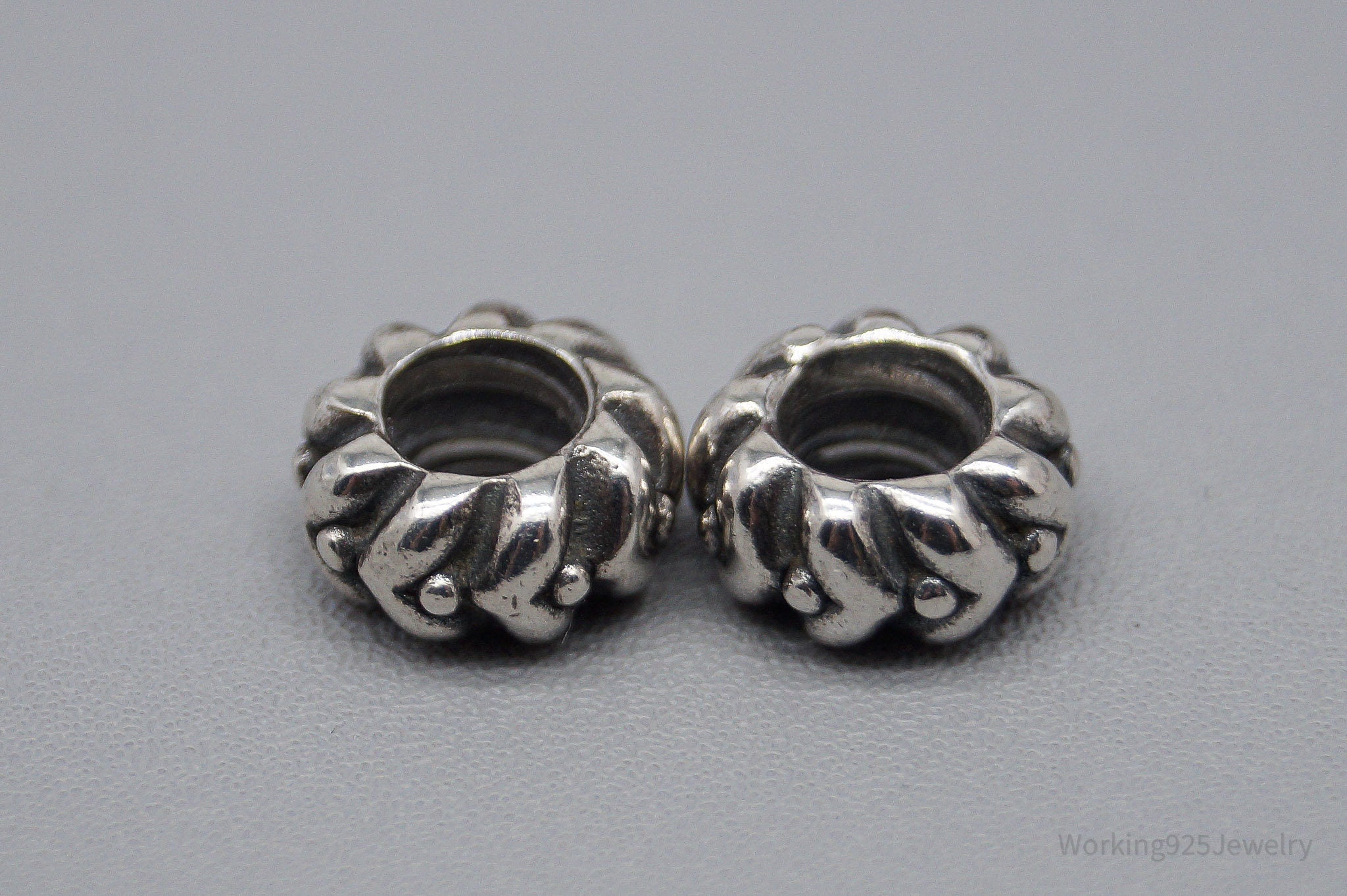 Retired Authentic Designer Pandora Heartbeat Charms Sterling Silver Set