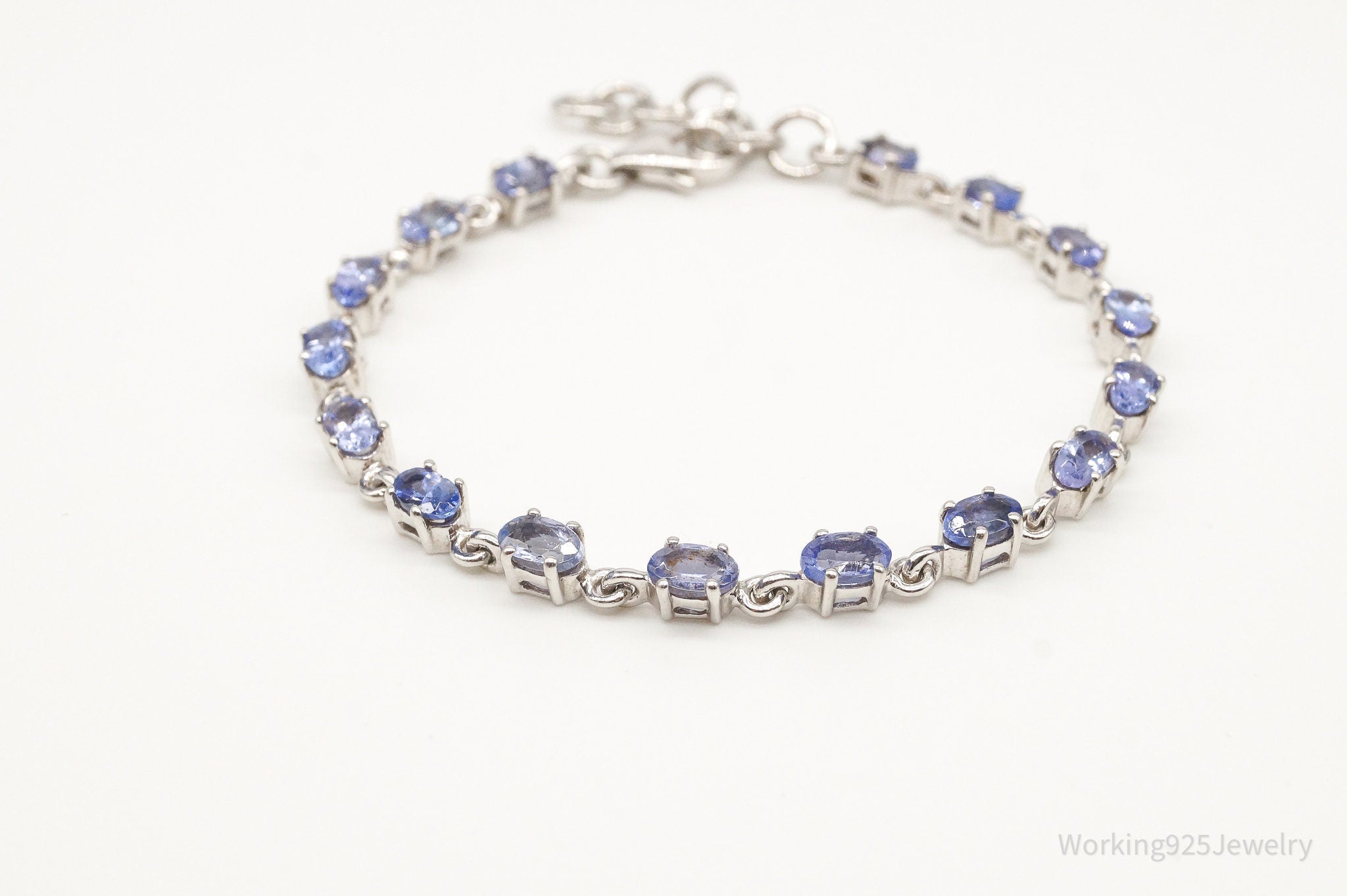 Vintage Designer TGGC Iolite Sterling Silver Bracelet