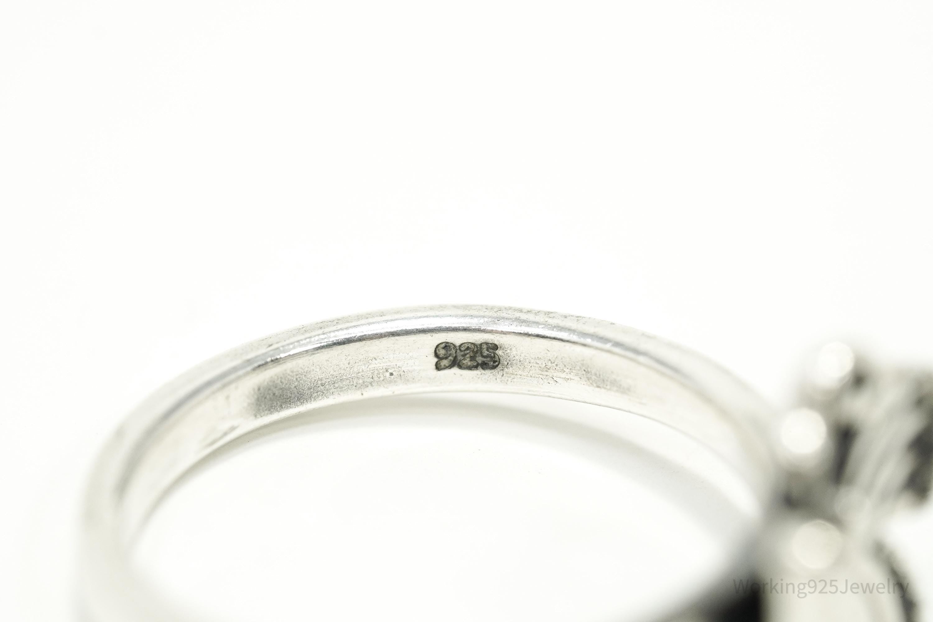 Vintage Butterfly Sterling Silver Ring - Size 8