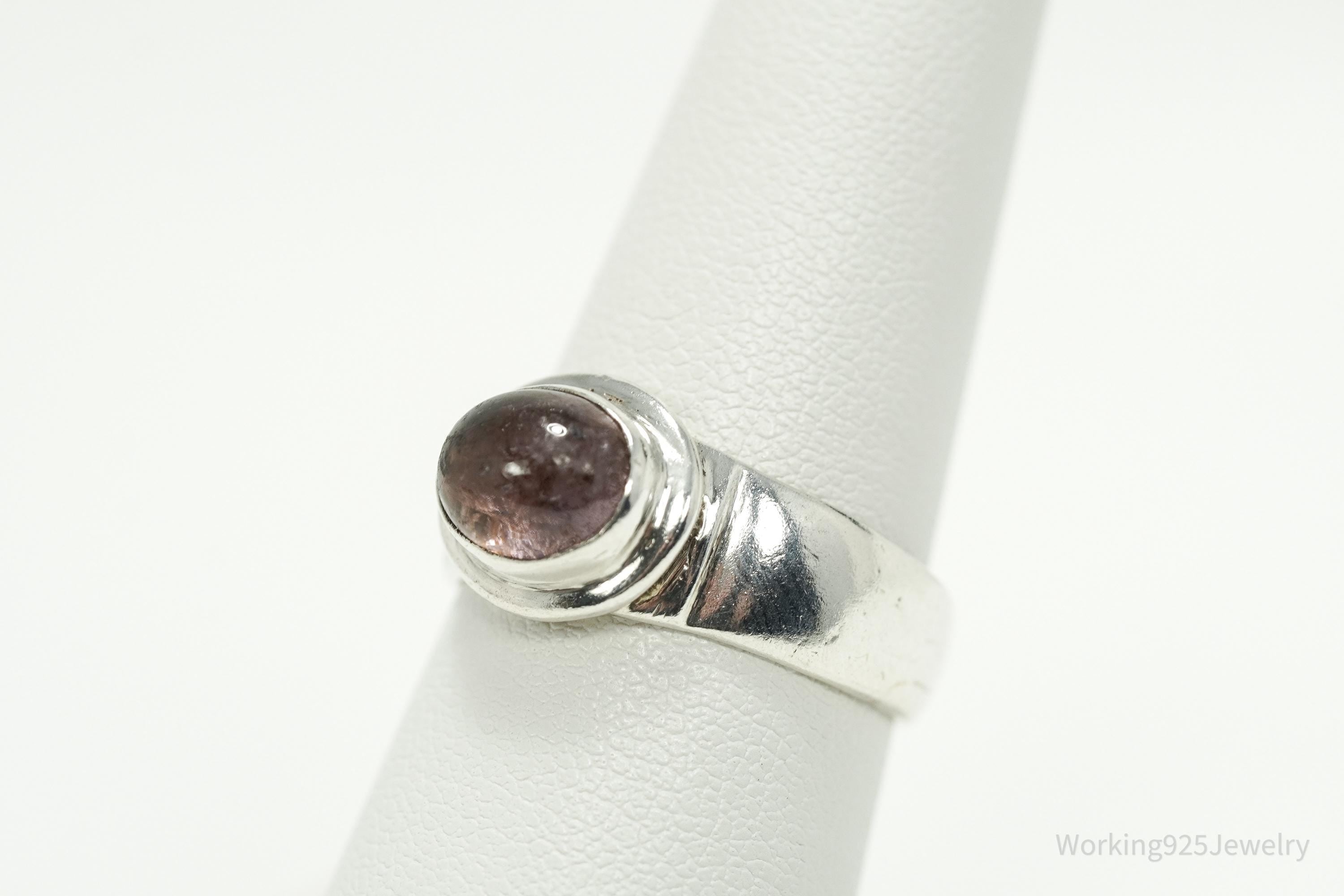 Vintage Tourmaline Sterling Silver Ring - Size 7.75