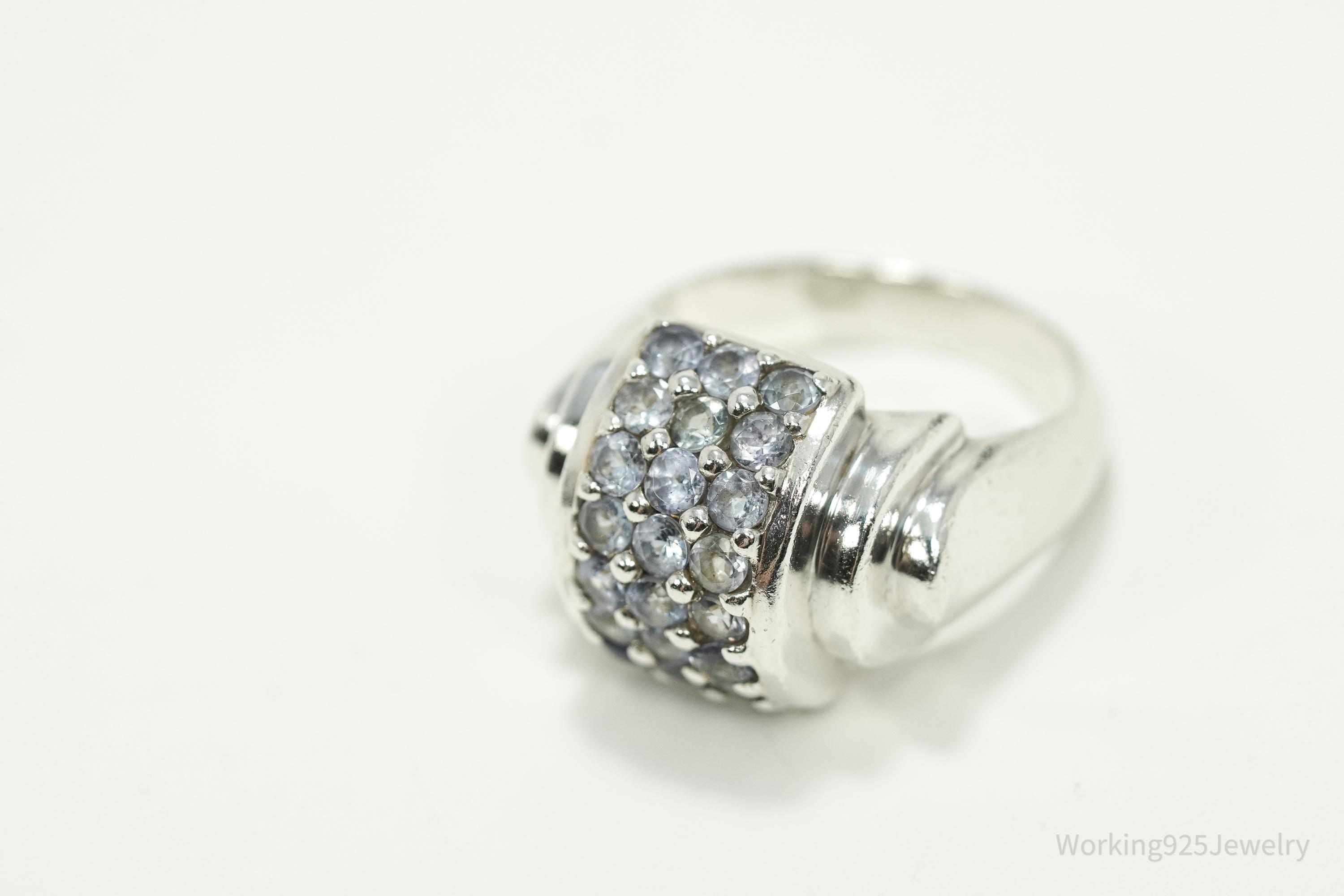 Vintage Iolite Sterling Silver Ring Size 8