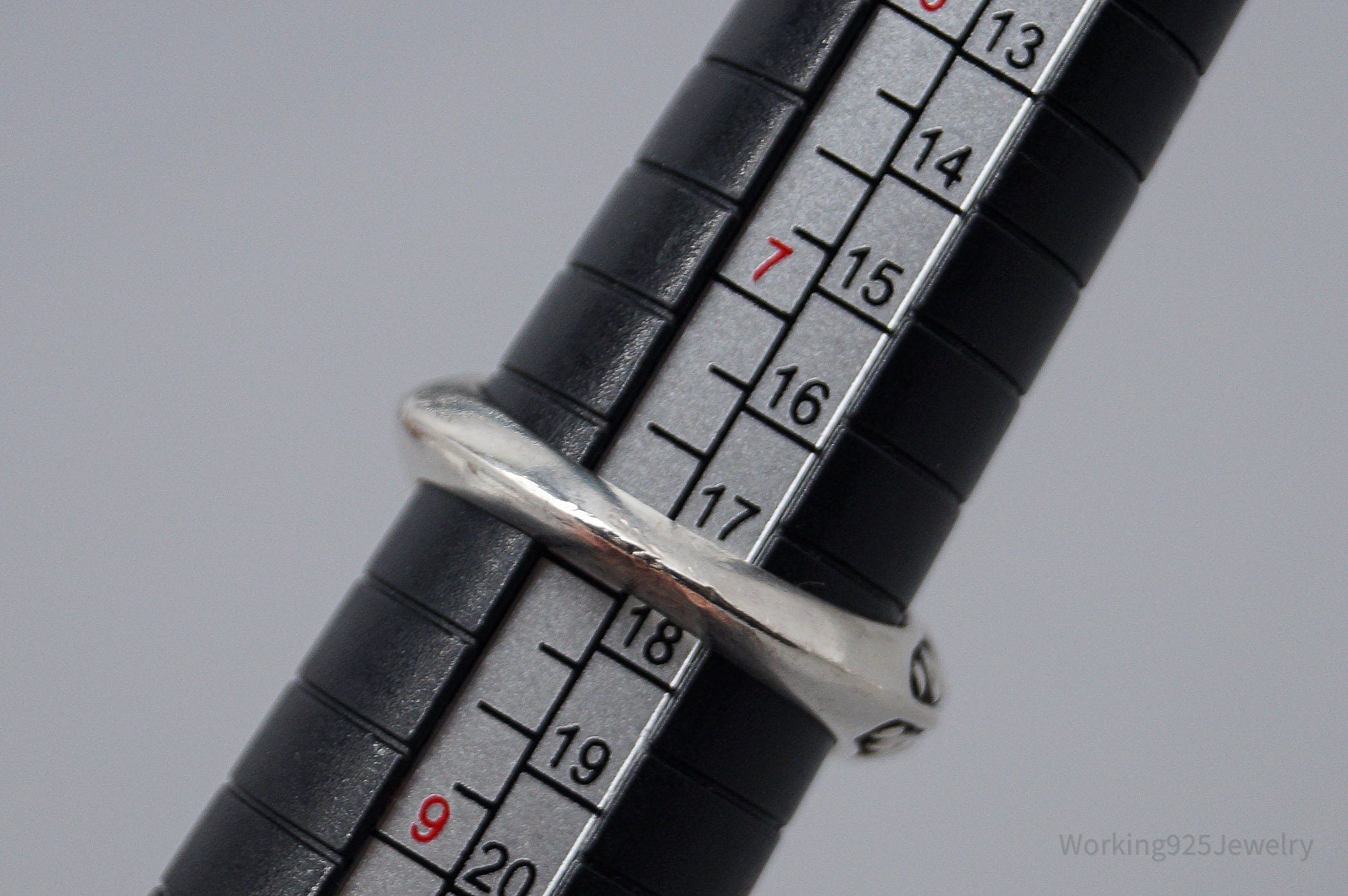 Vintage Blue Topaz Sterling Silver Ring - Size 7.75