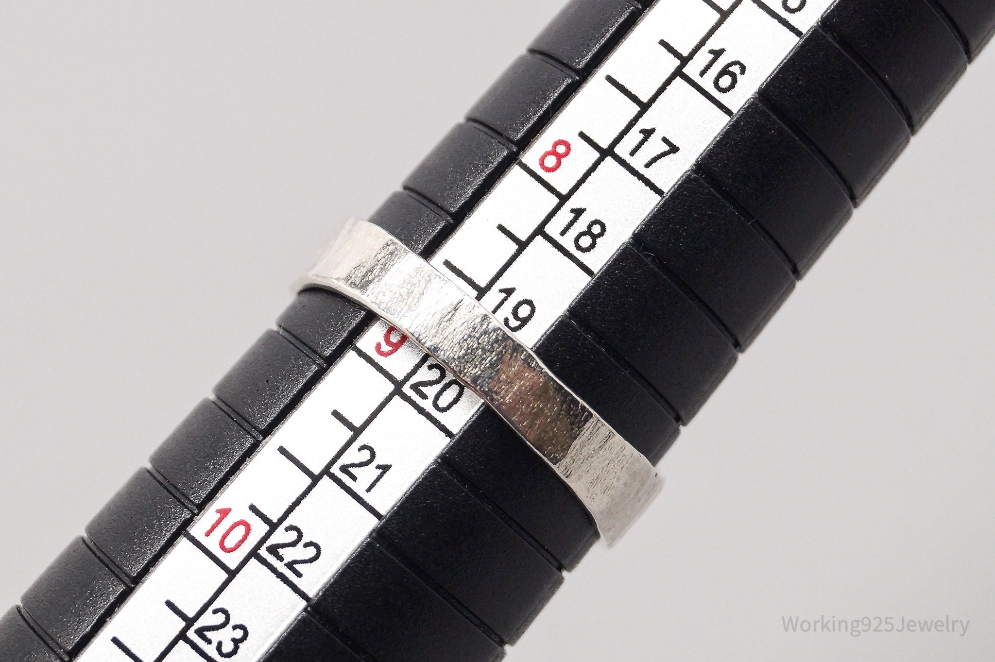 Vintage Black Onyx Sterling Silver Ring - Size 8.75