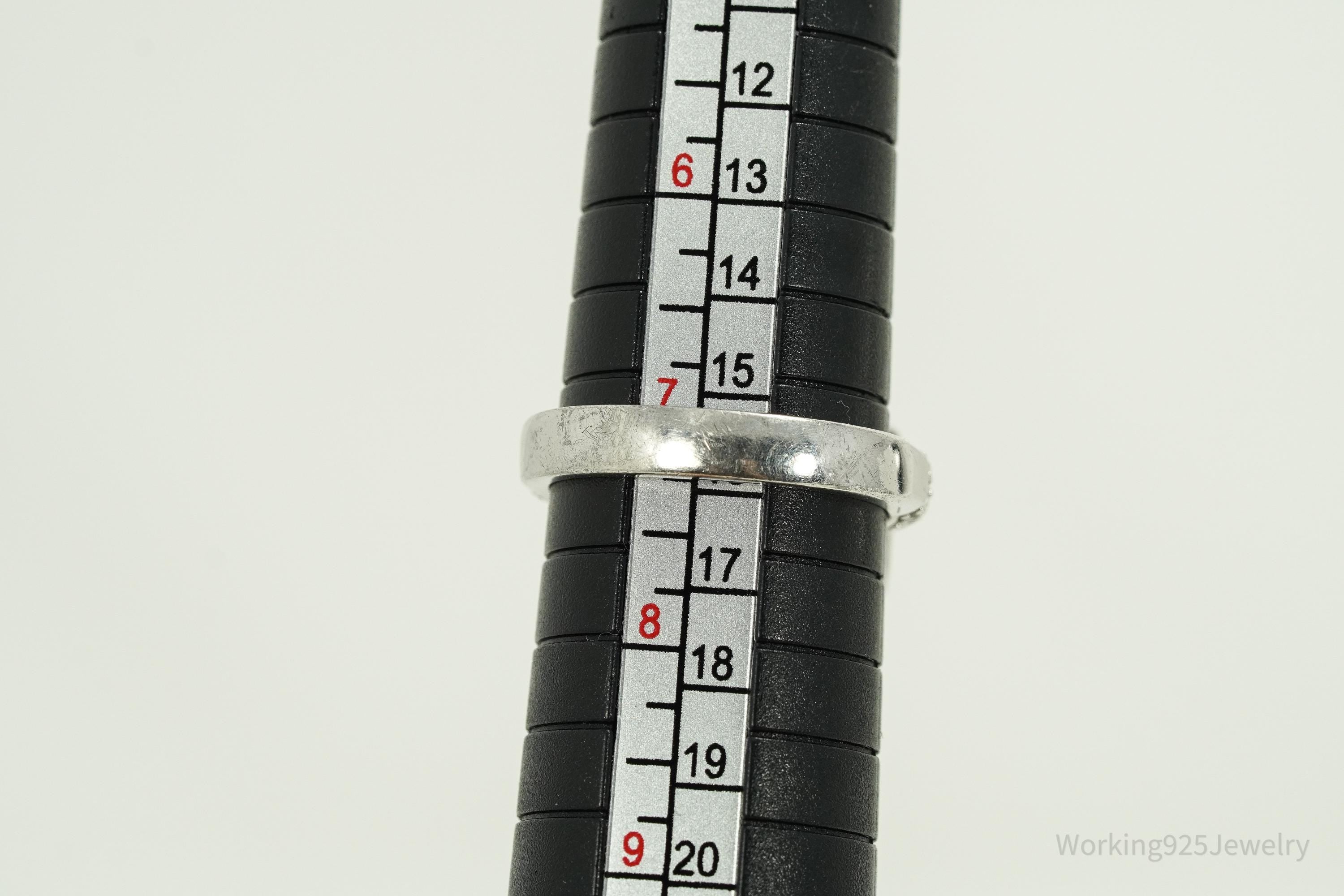 Designer Vanna K Tanzanite Simulant & Cubic Zirconia Sterling Silver Ring - Size 7.25