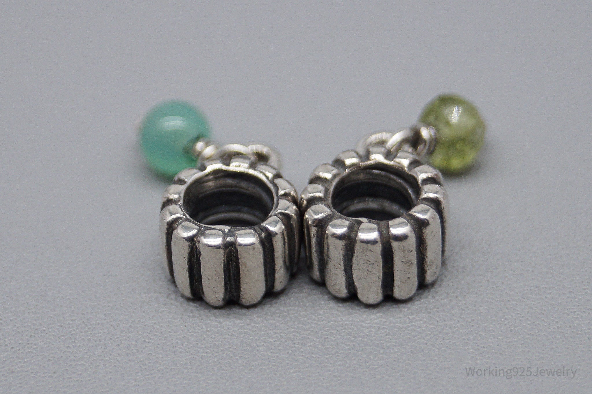 Retired Authentic Pandora Peridot Chrysoprase August May Sterling Silver Charms