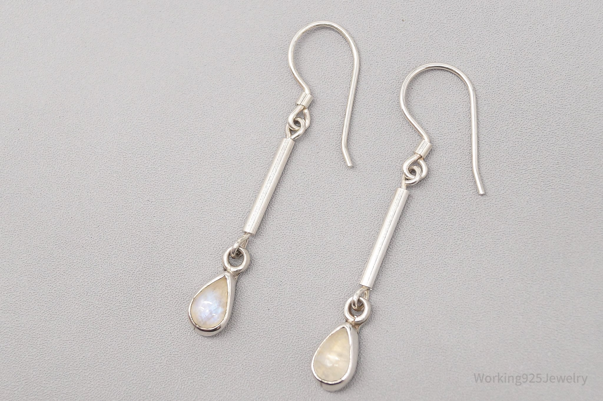 Vintage Moonstone Sterling Silver Earrings