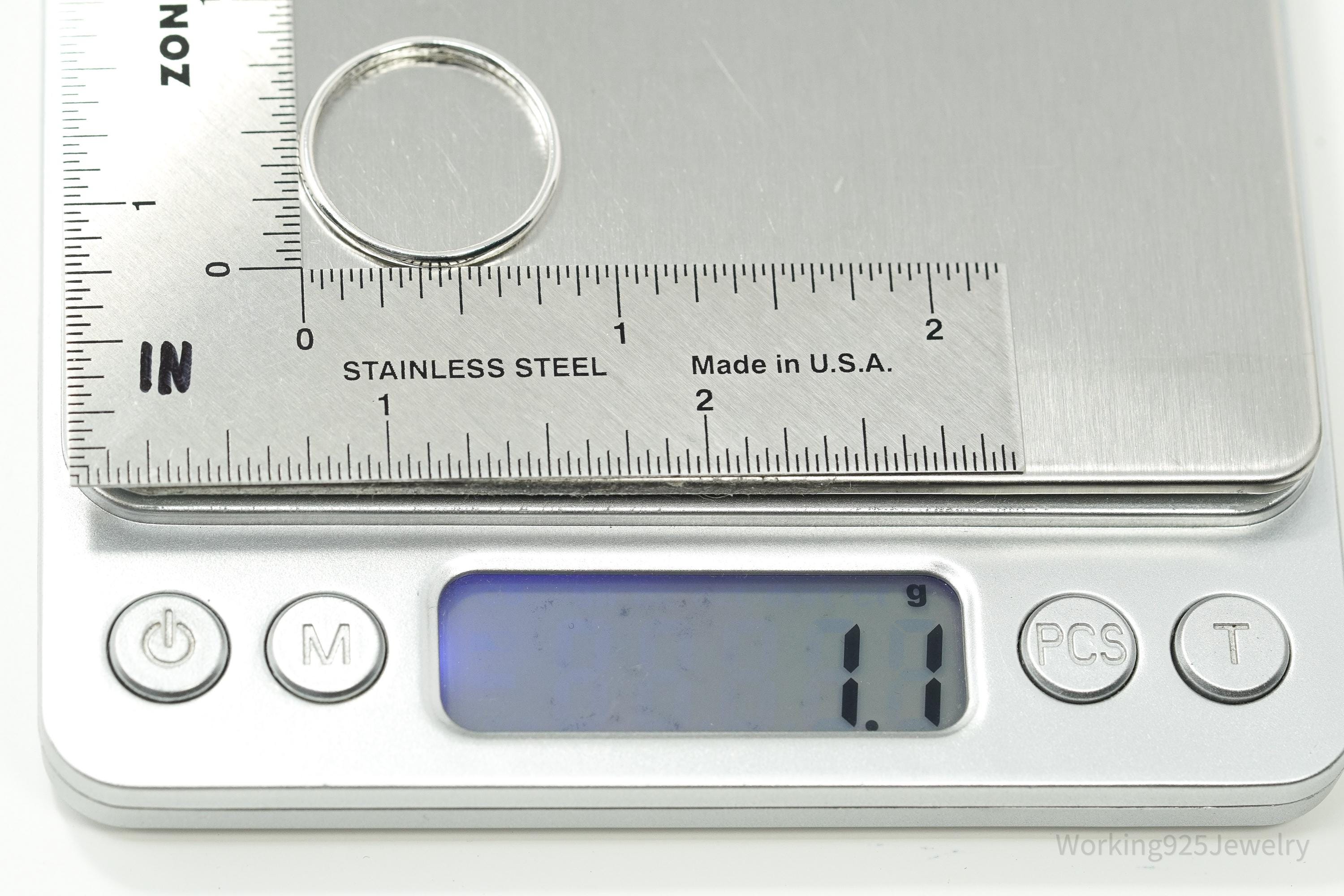 Vintage Paz Creations Sterling Silver Band Ring - Size 9