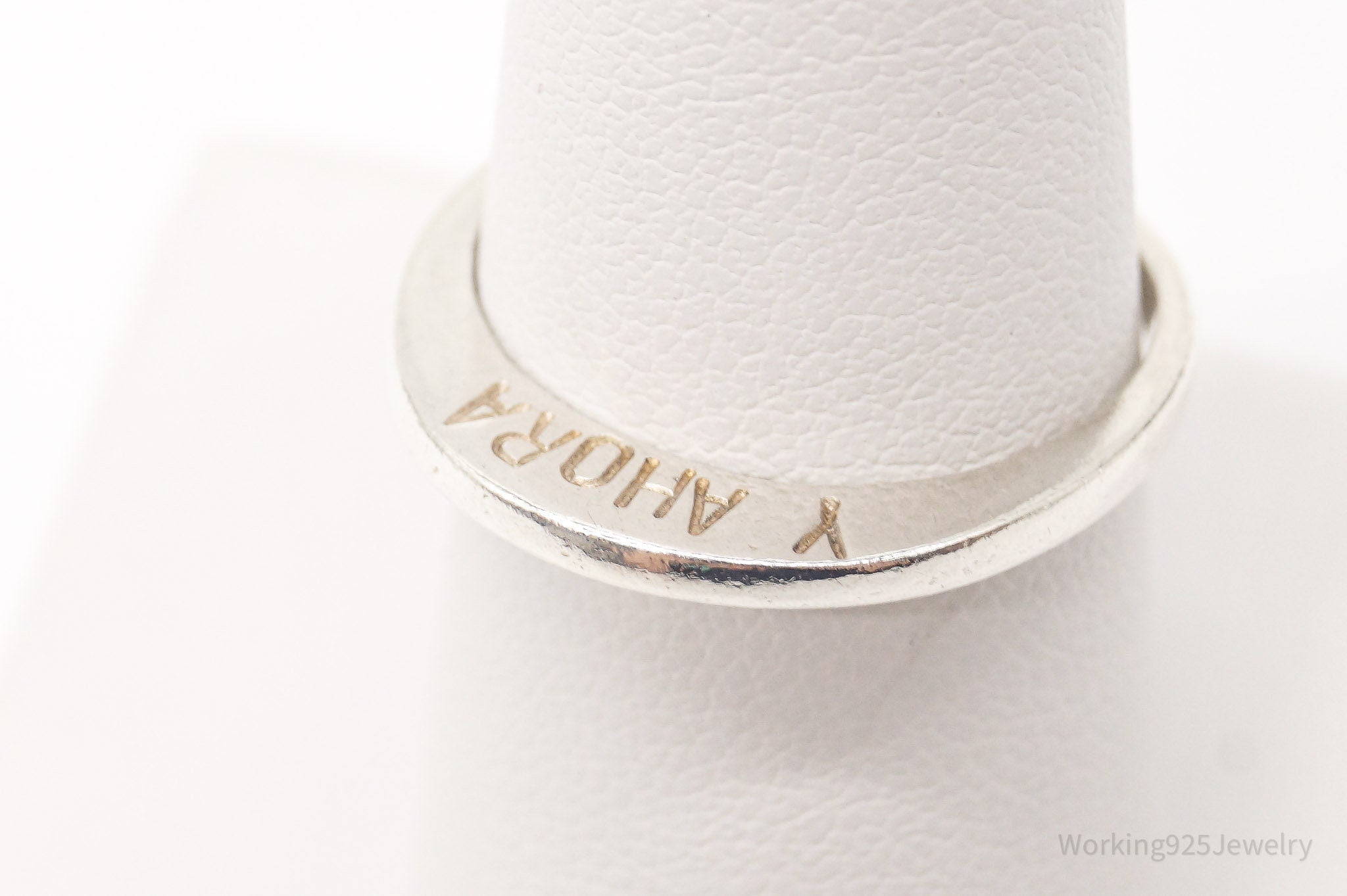 Vintage "Y Ahora / And Now" Silver Band Ring - Size 7.25