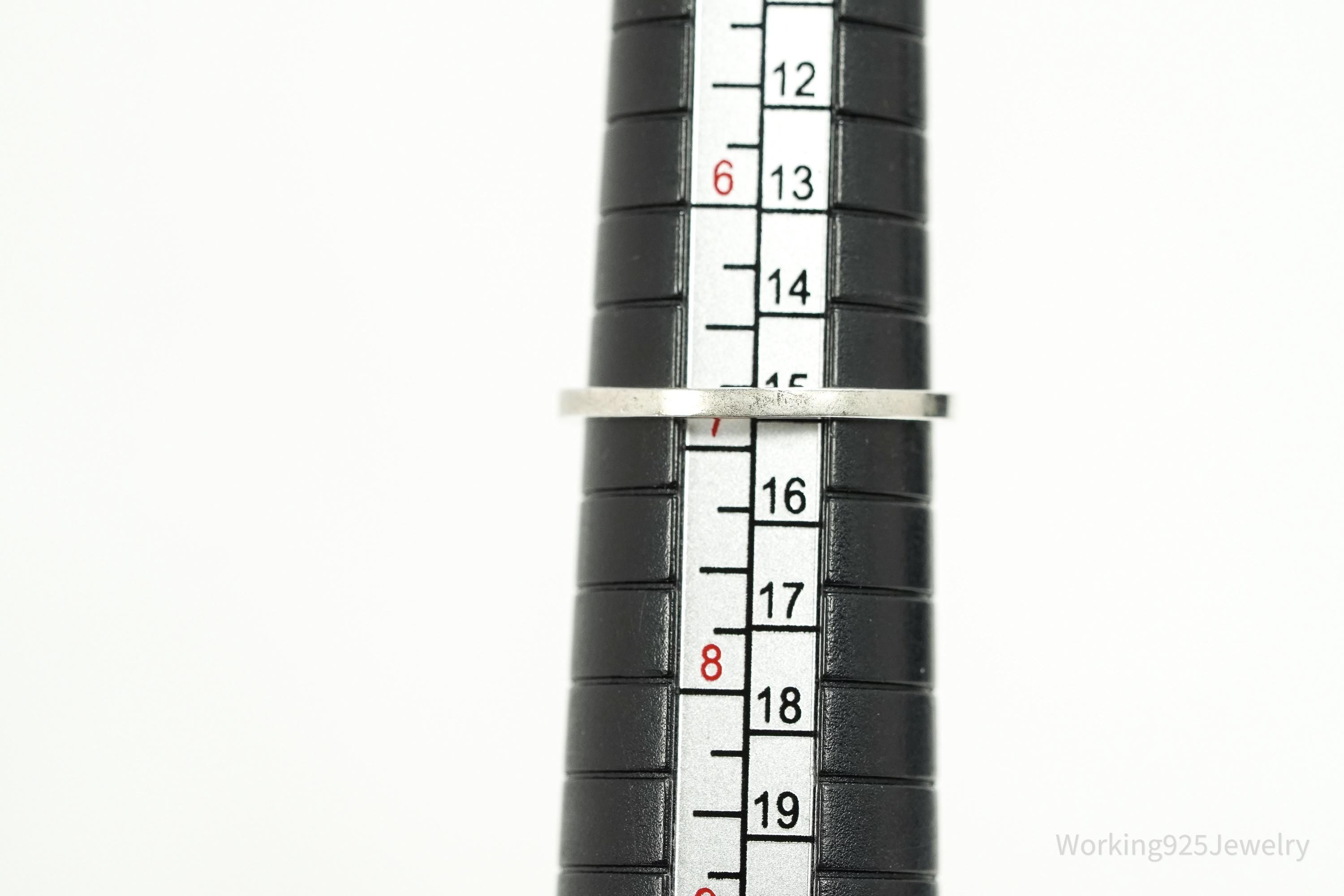 Vintage Amethyst Sterling Silver Ring - Size 6.75