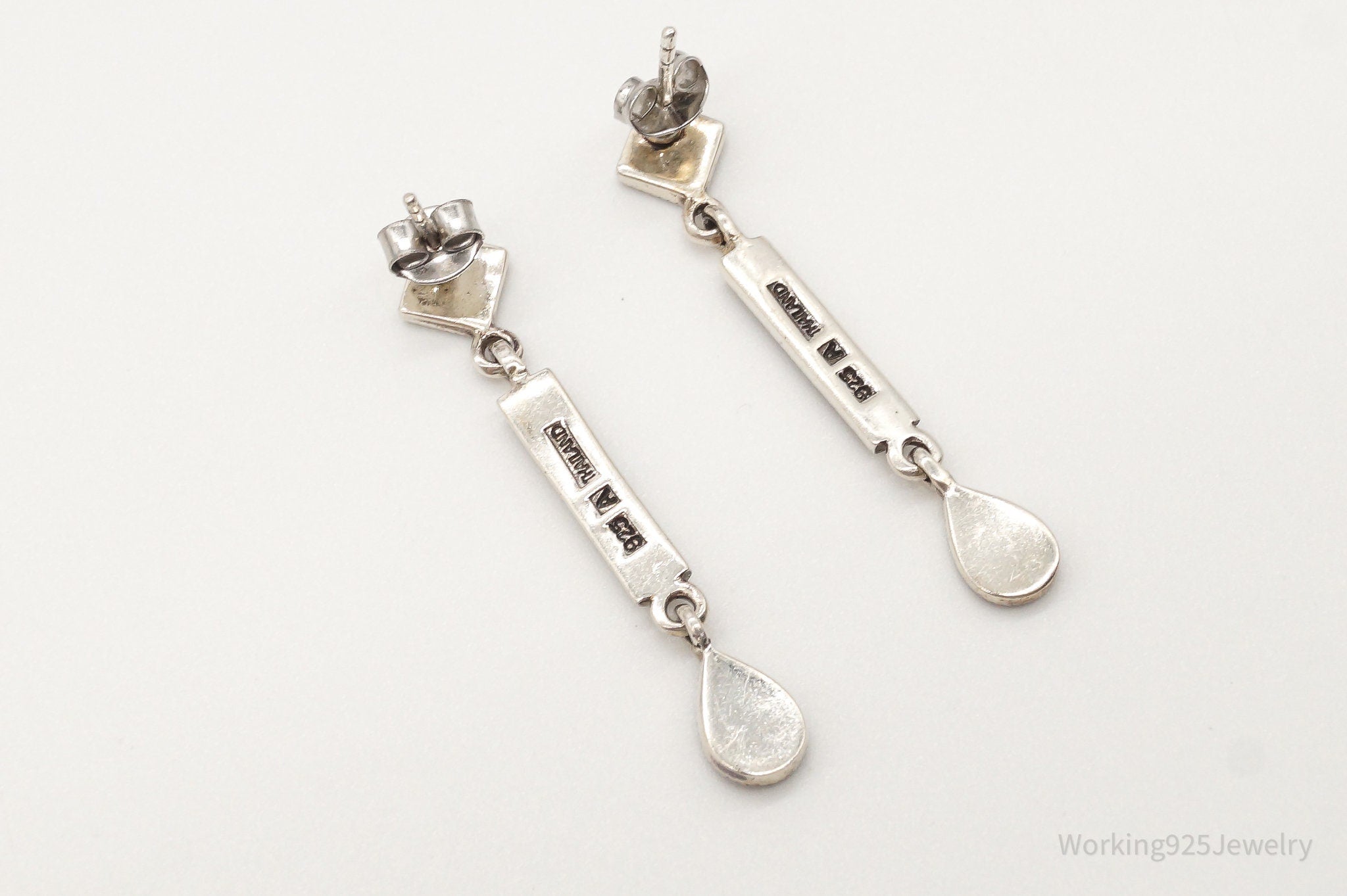 Vintage Art Deco Marcasite Sterling Silver Earrings
