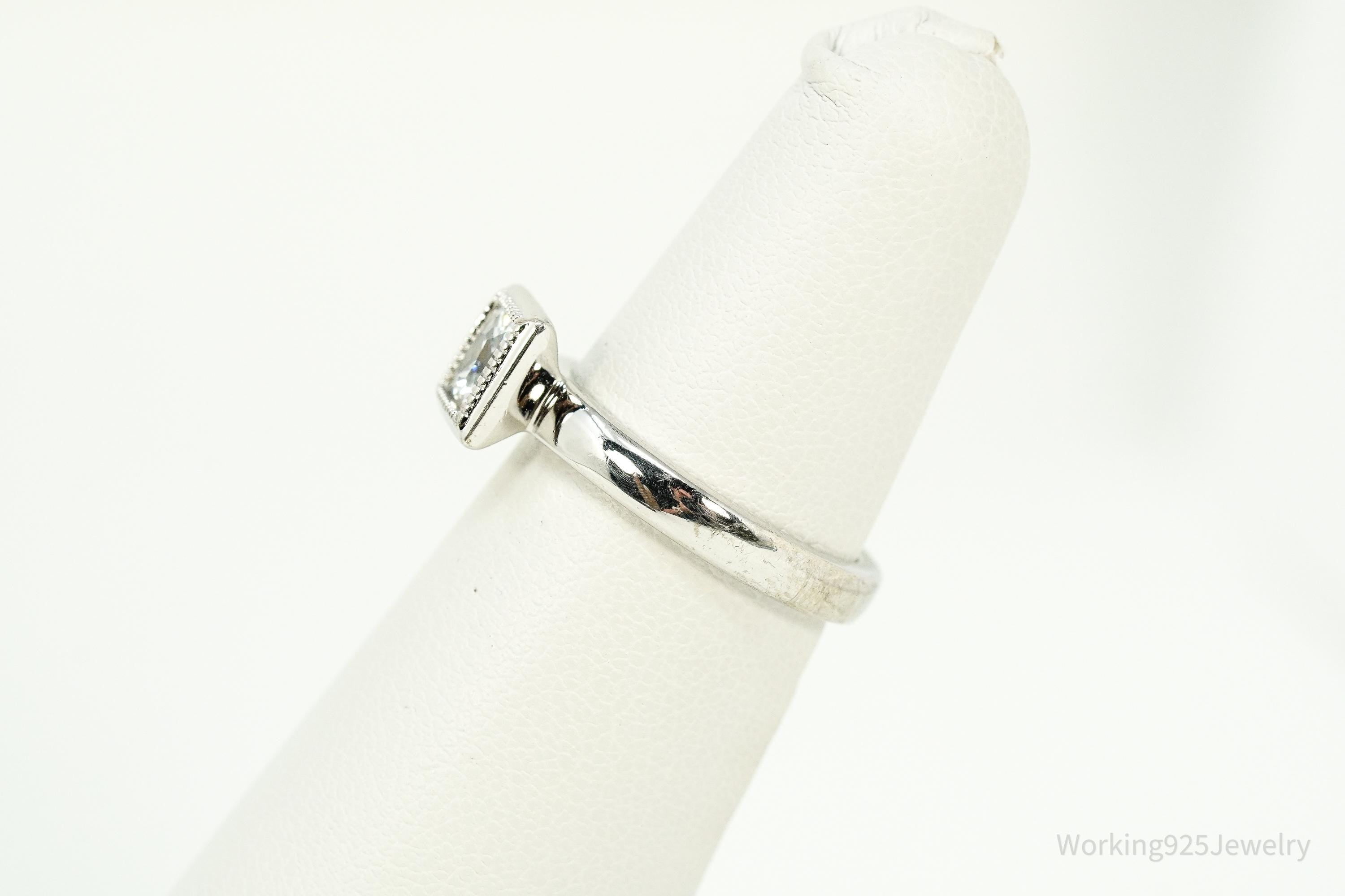 PAJ Cubic Zirconia Sterling Silver Ring - Size 5