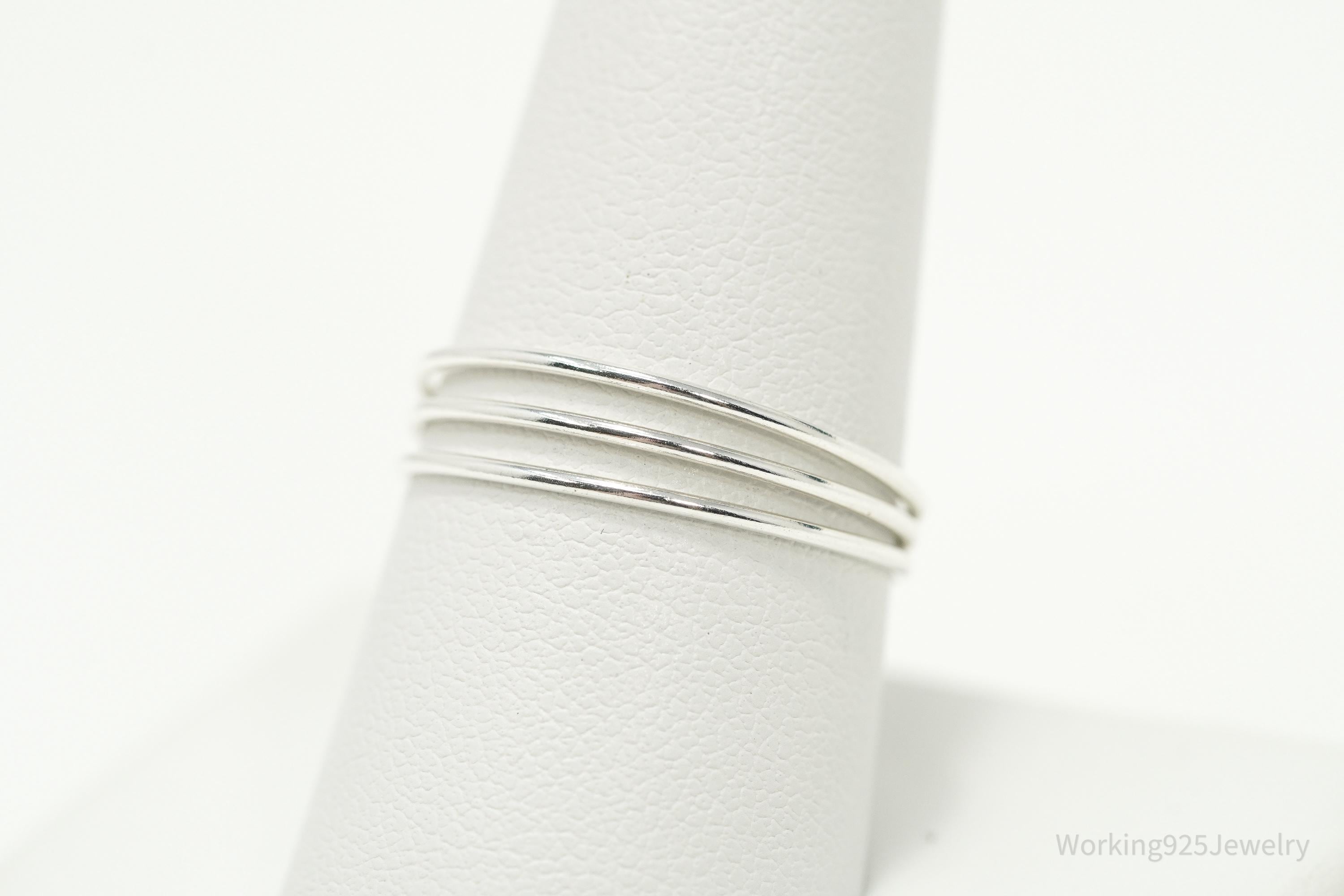 Vintage Silver Band Ring - Size 9