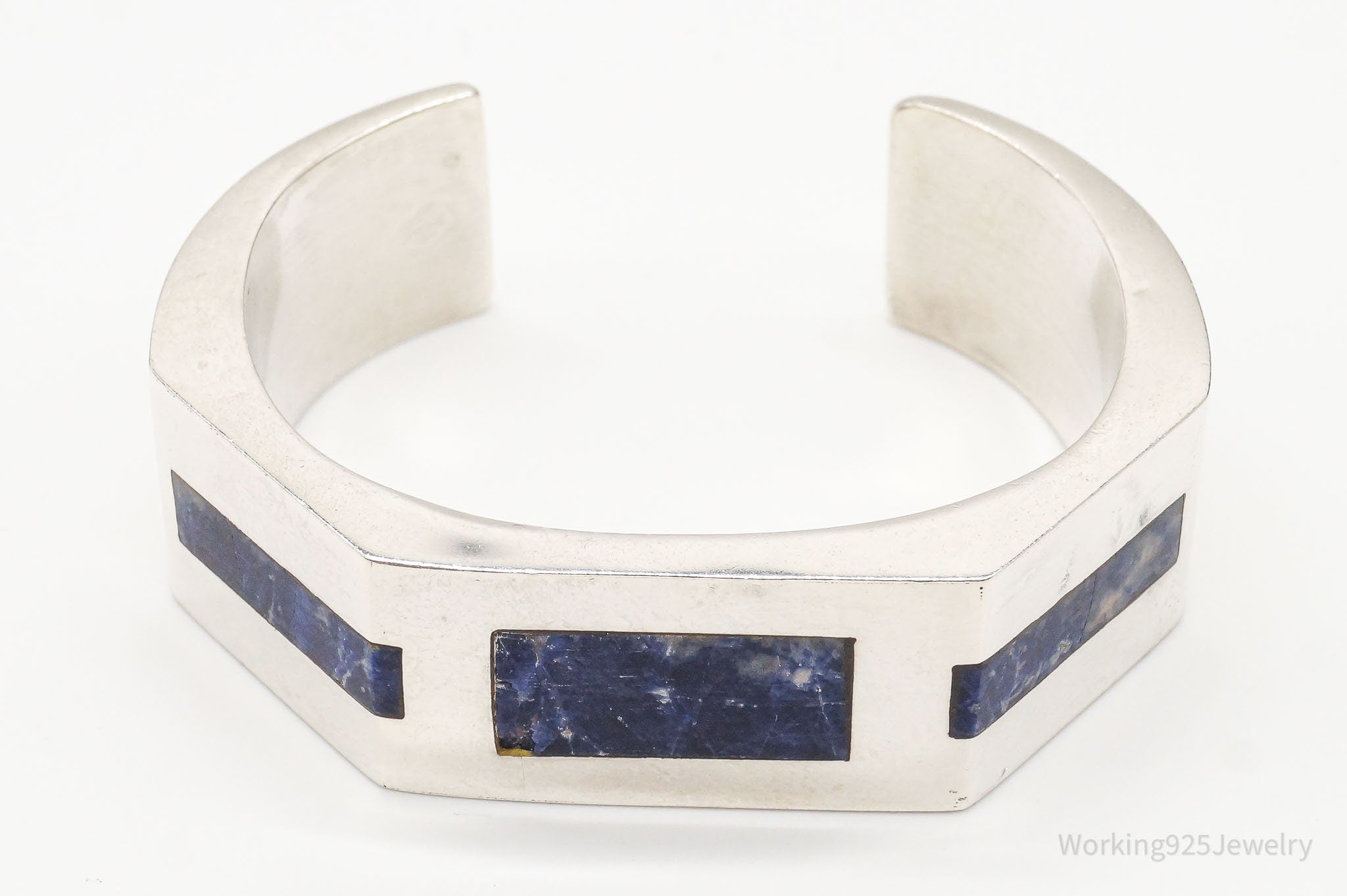 Vintage Mexico Sodalite Sterling Silver Bracelet