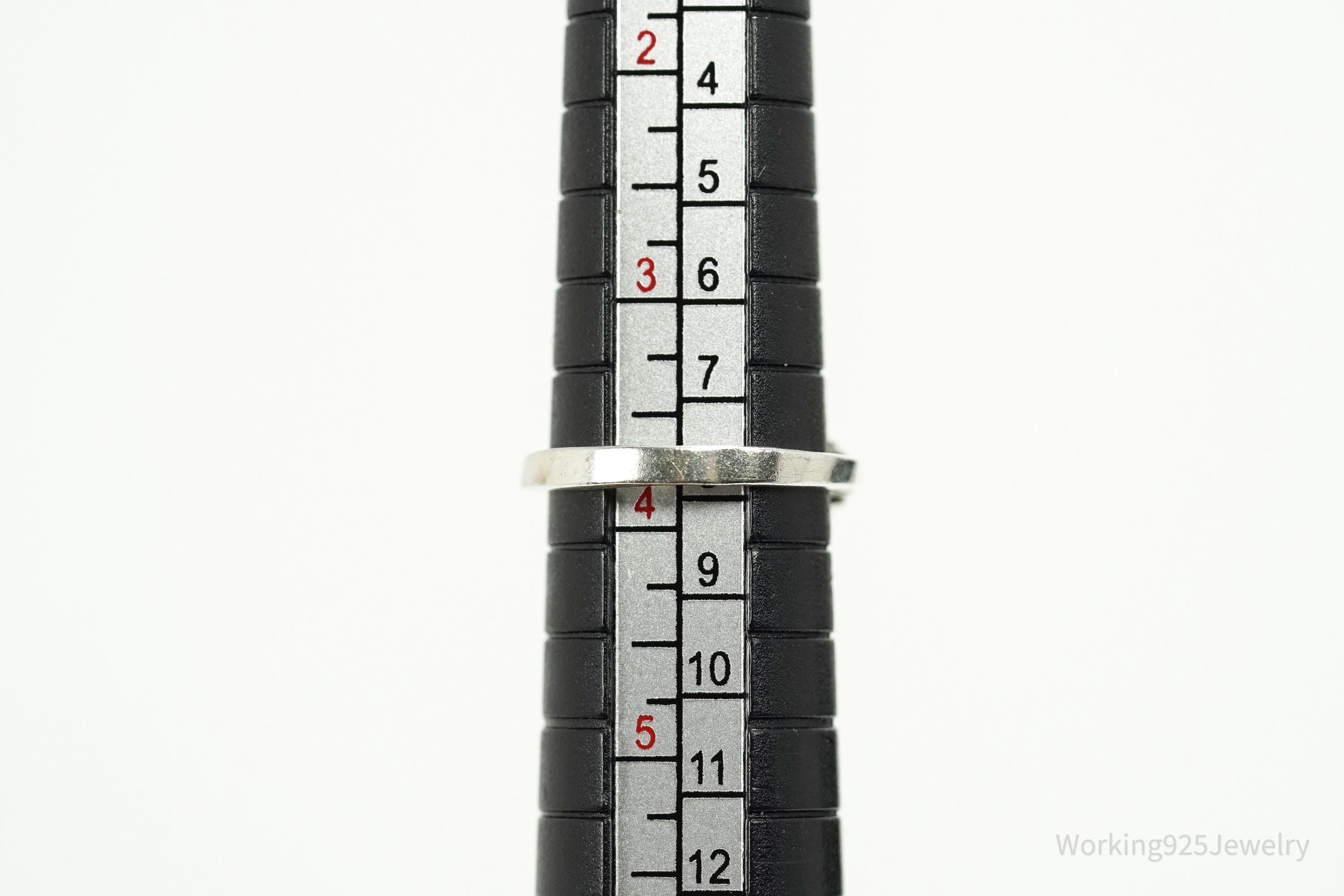 Vintage WMCO Rhodolite Garnet Sterling Silver Ring - Size 3.75