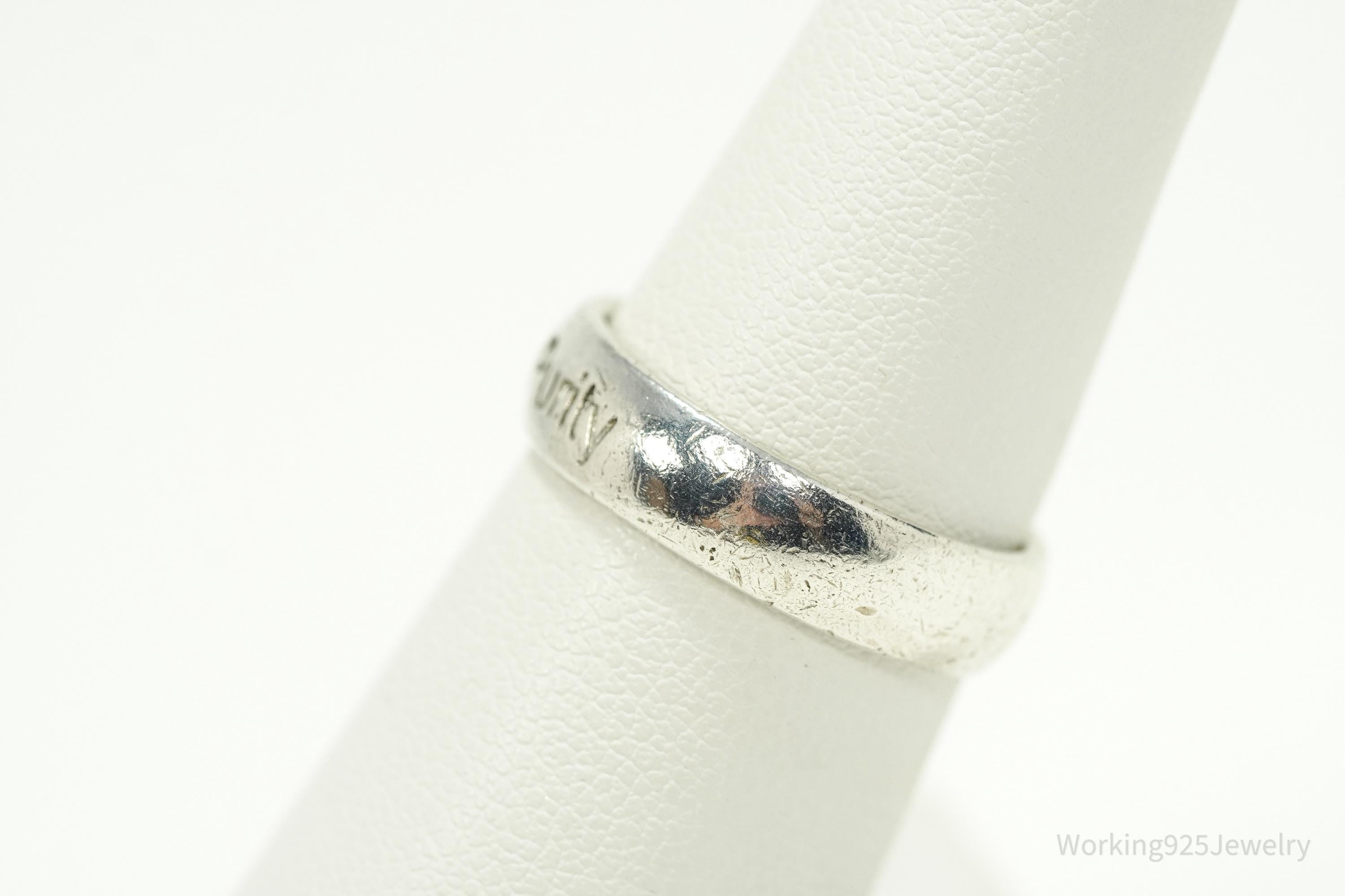 Vintage "Purity" Sterling Silver Band Ring - Size 6.75