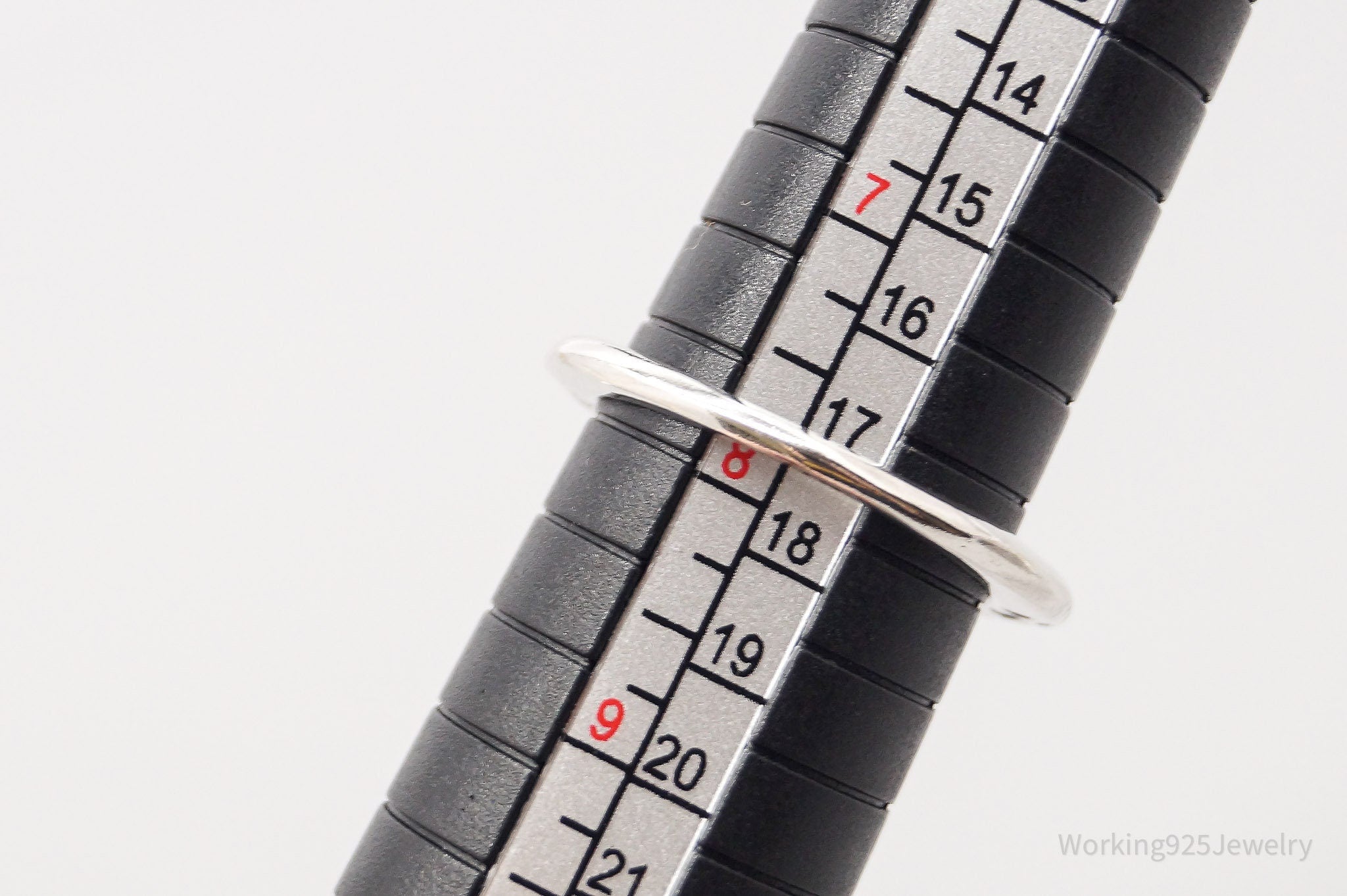 Vintage Tall Scrolls & Swirls Sterling Silver Band Ring - Size 7.75