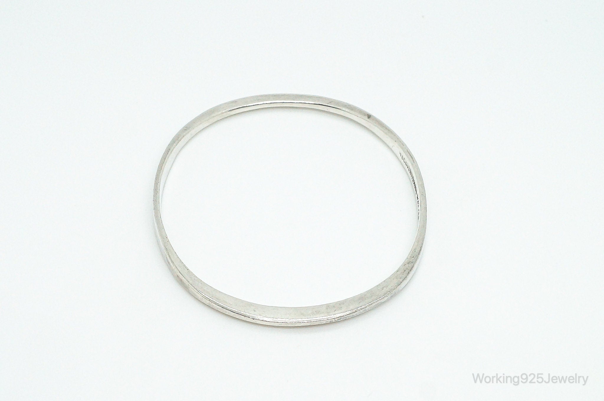 Vintage Mexico Modernist Sterling Silver Bangle Bracelet