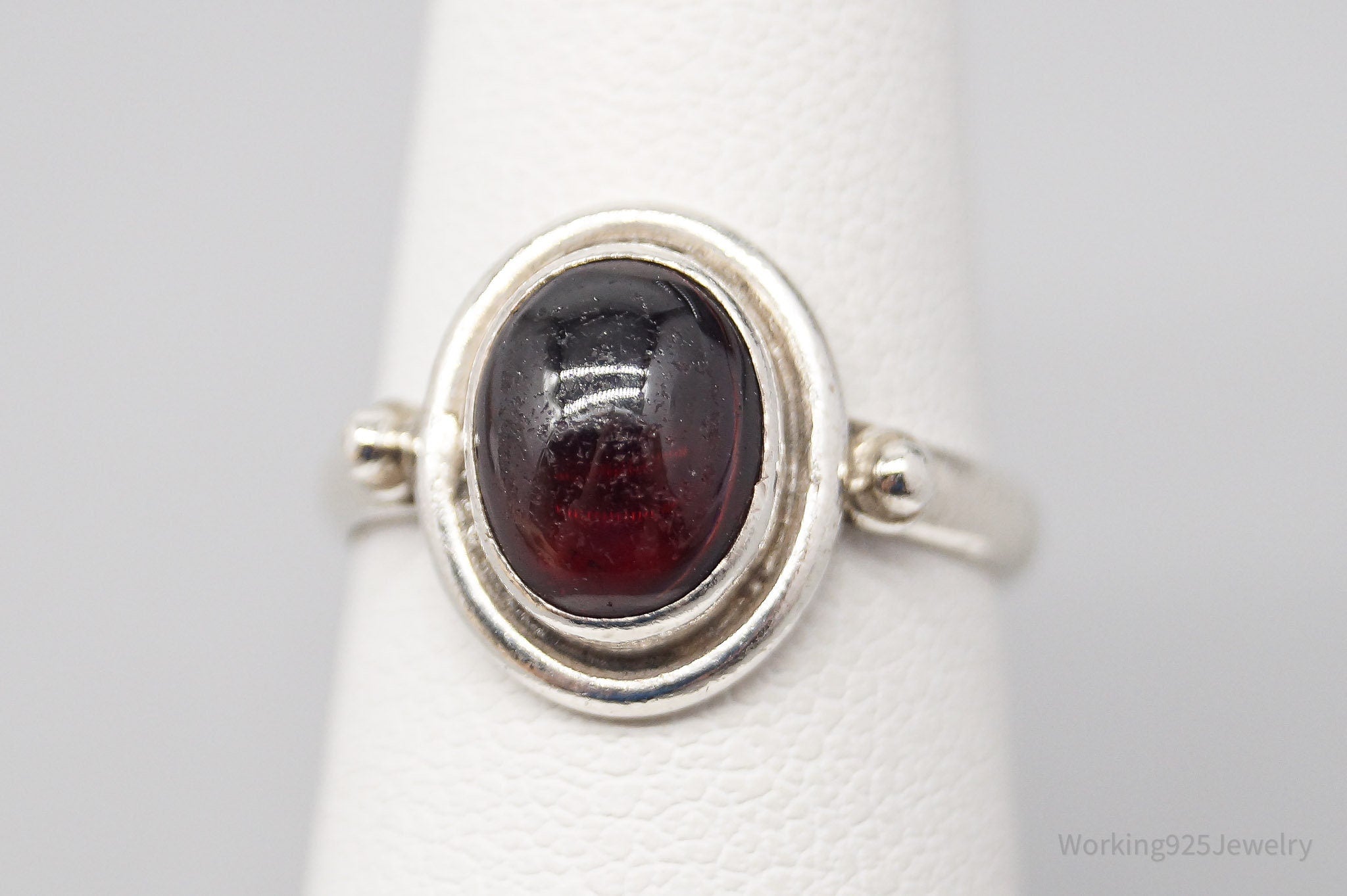 Vintage Rhodolite Garnet Sterling Silver Ring - Size 6