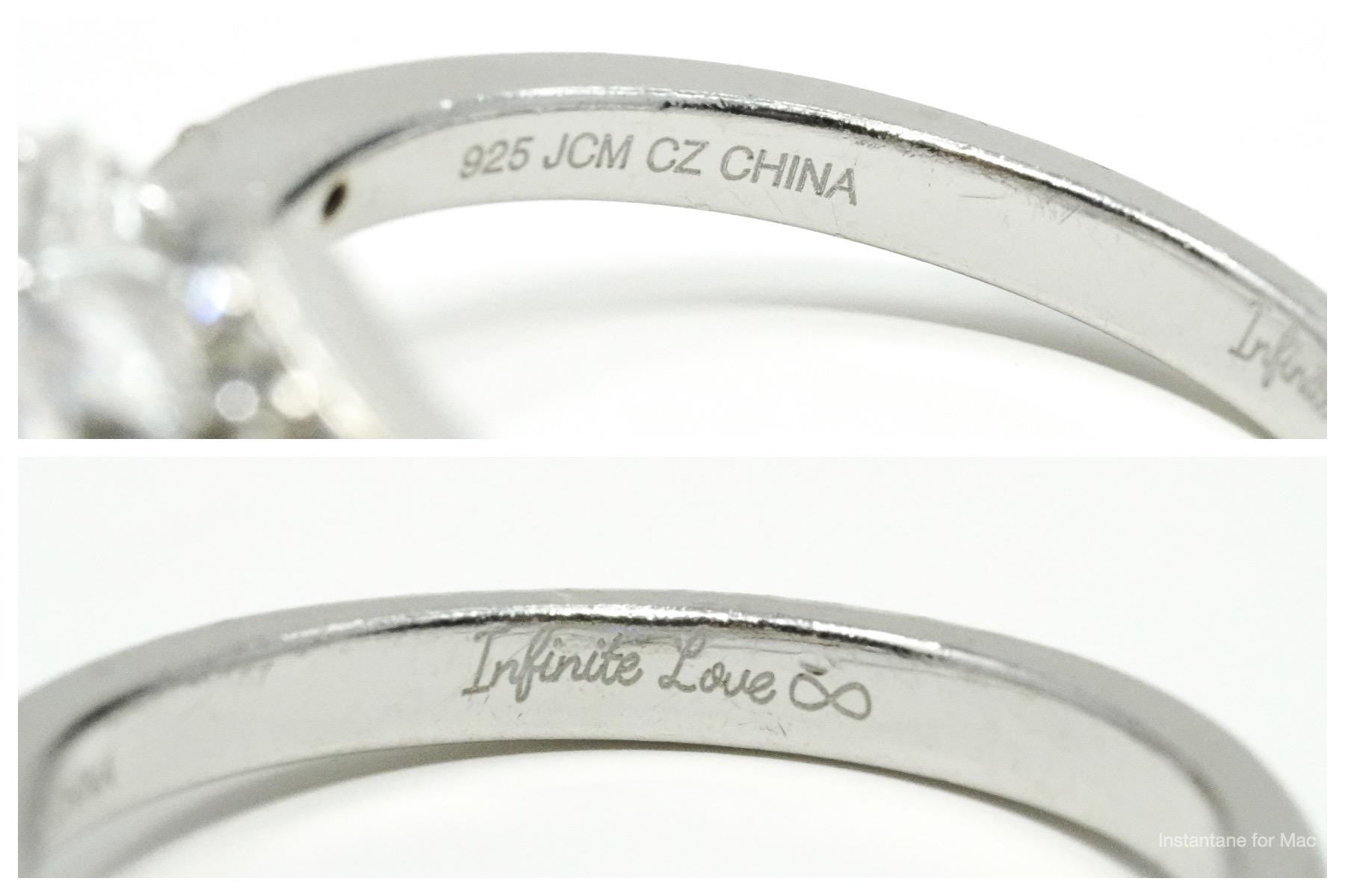 Vintage Cubic Zirconia Sterling Silver Statement Ring - Size 10