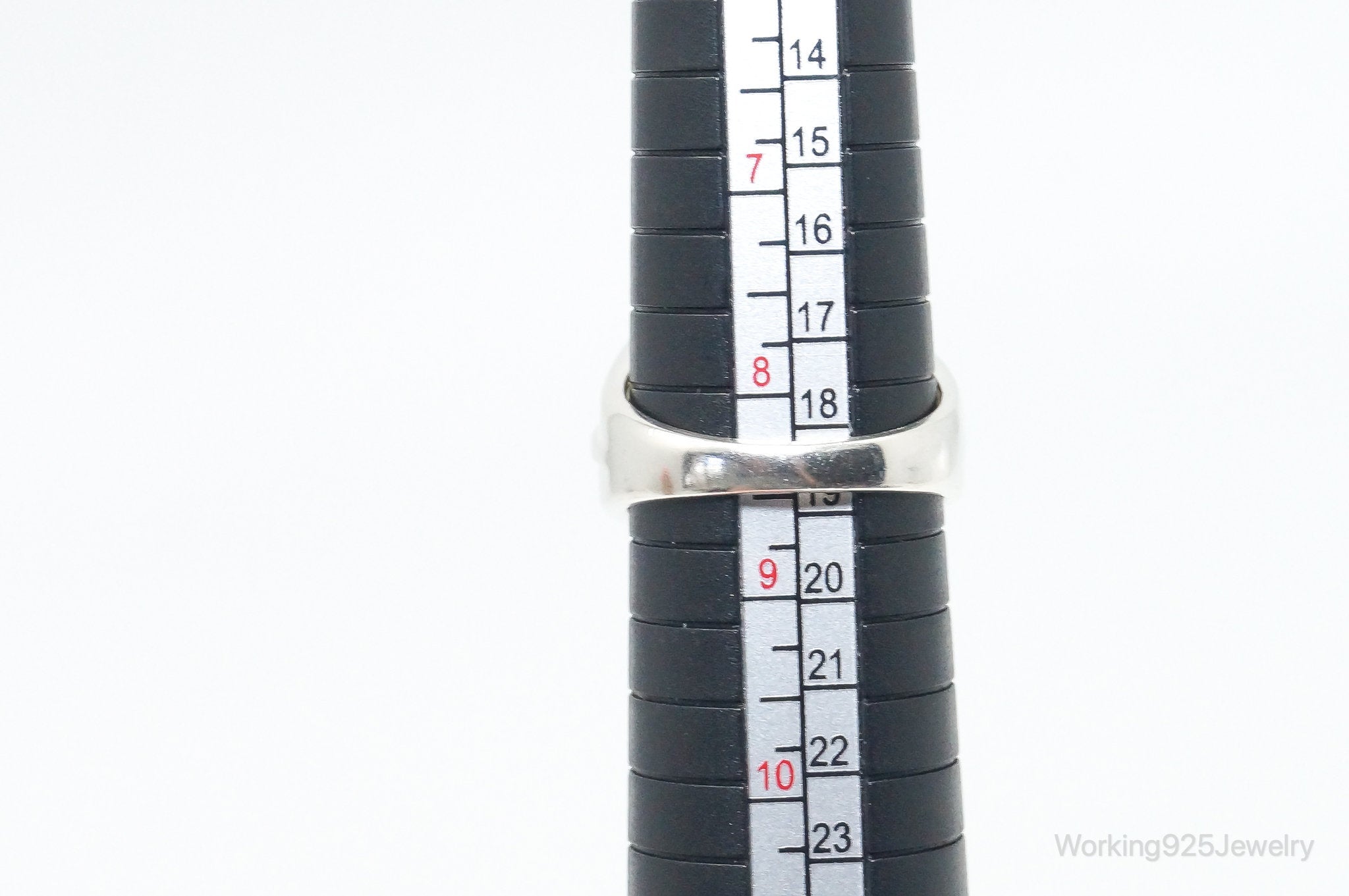 Vintage Art Deco Large Citrine Sterling Silver Ring - Size 8.5