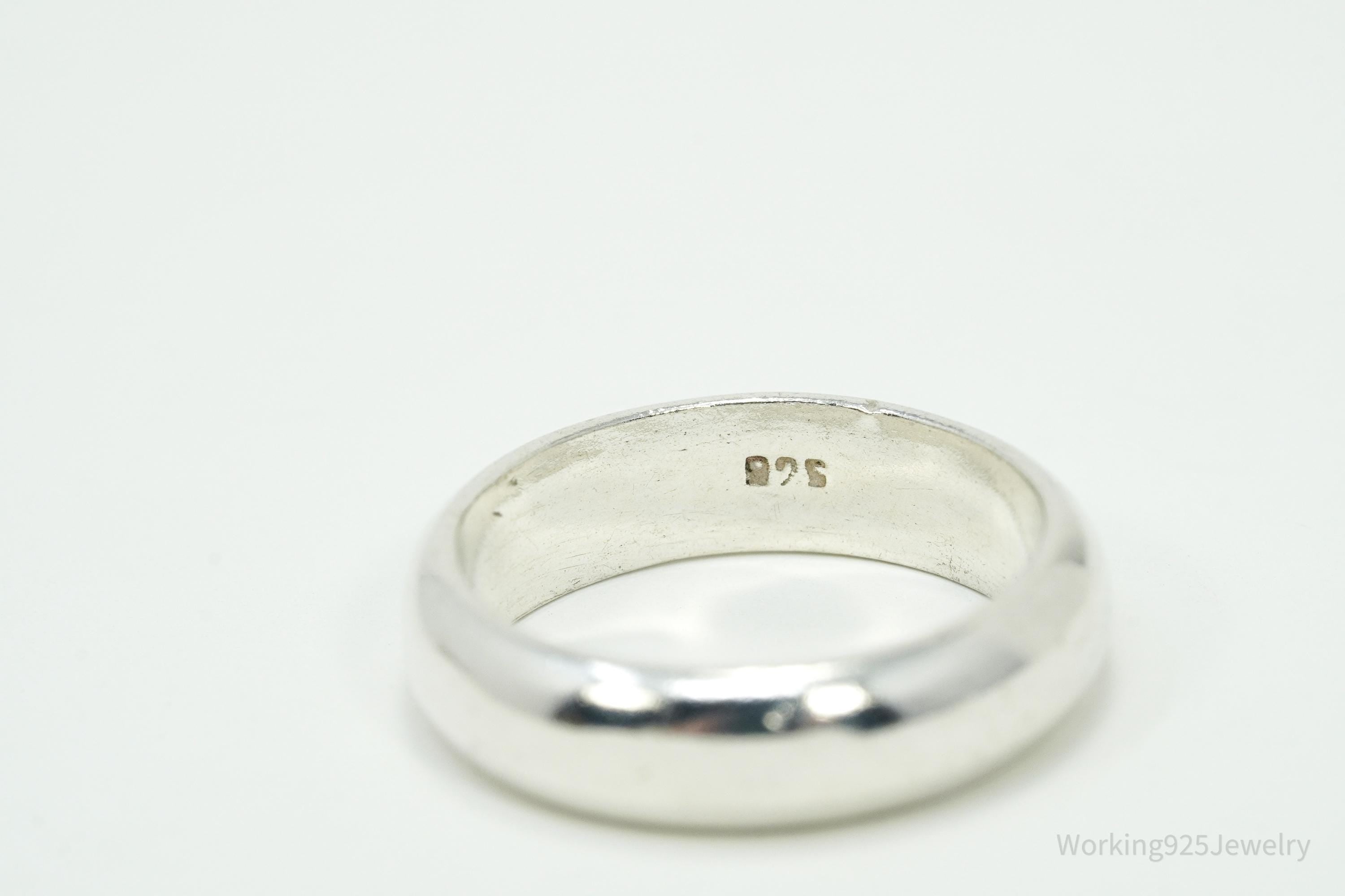 Vintage Sleek Sterling Silver Band Ring - Size 5.5