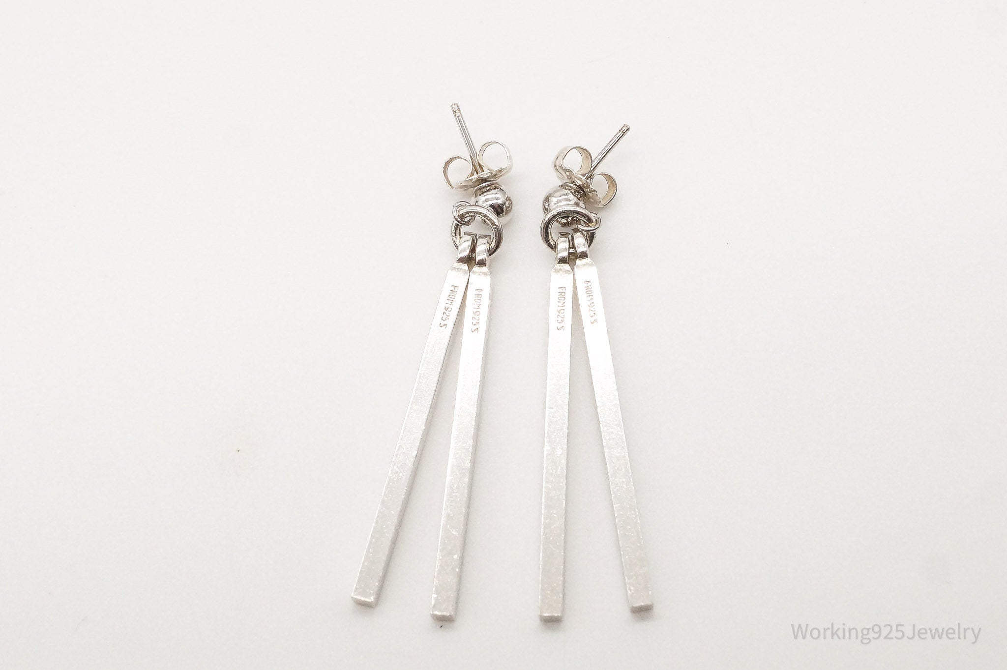 RARE Vintage Denmark Modernist Nils Erik Sterling Silver Earrings