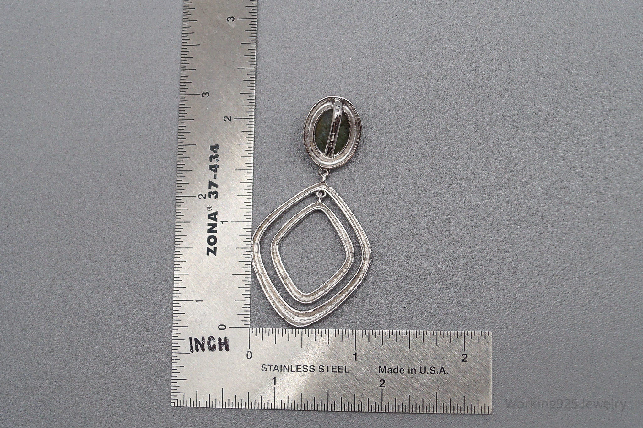 Large TGGC Labradorite Sterling Silver Necklace Pendant