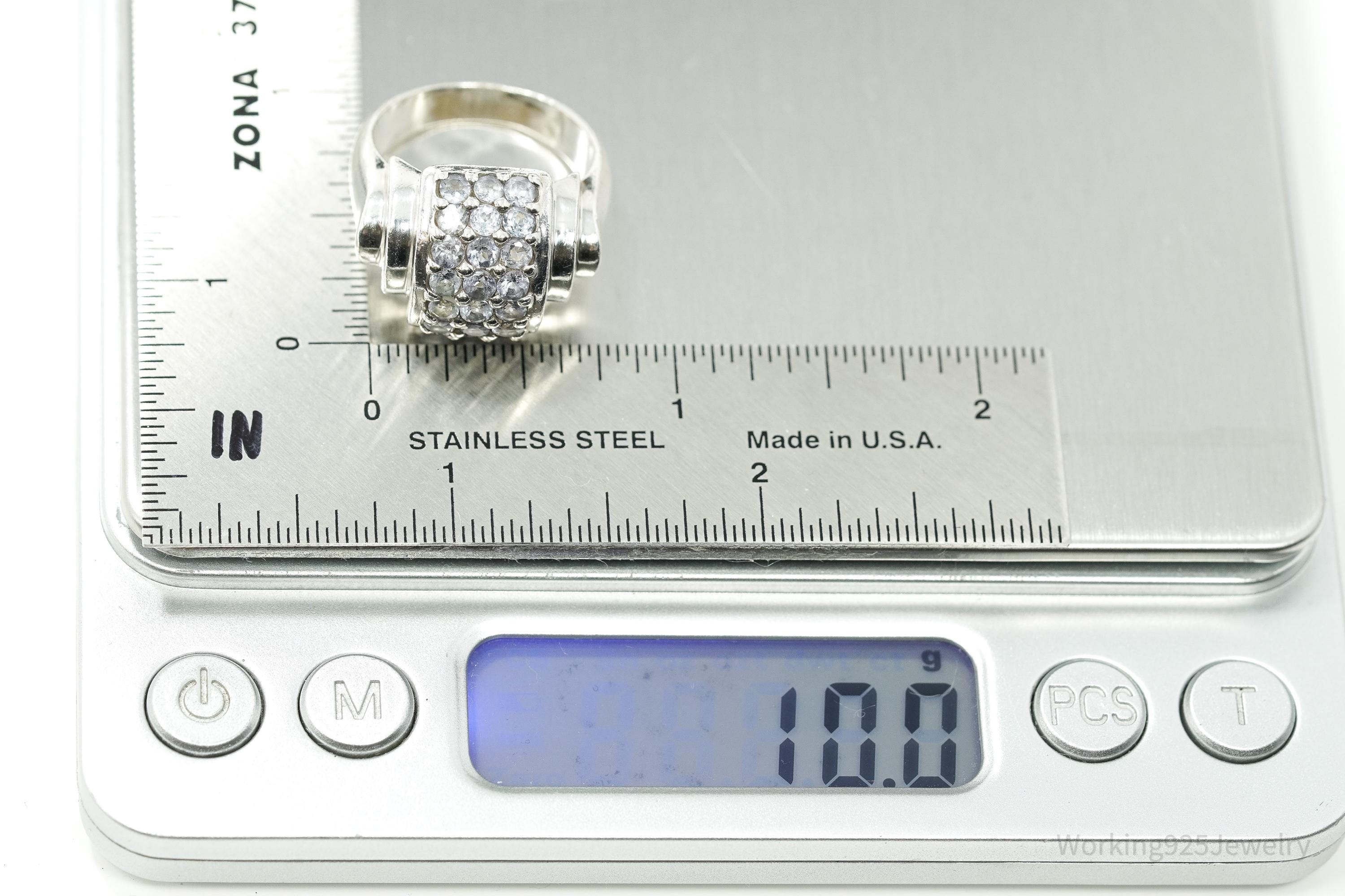 Vintage Iolite Sterling Silver Ring Size 8