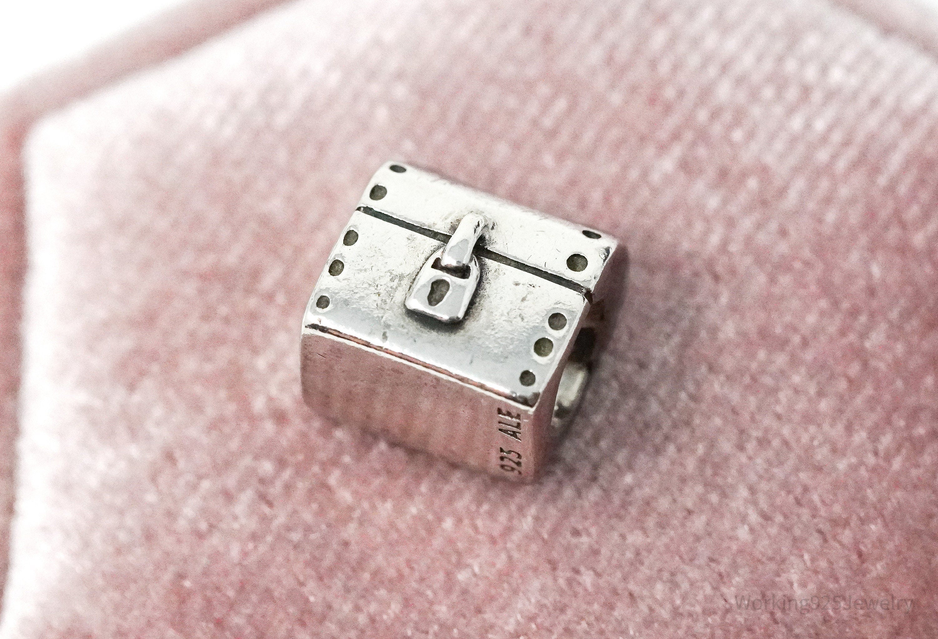 Retired Authentic Designer Pandora Treasure Hope Chest Sterling Silver Charm