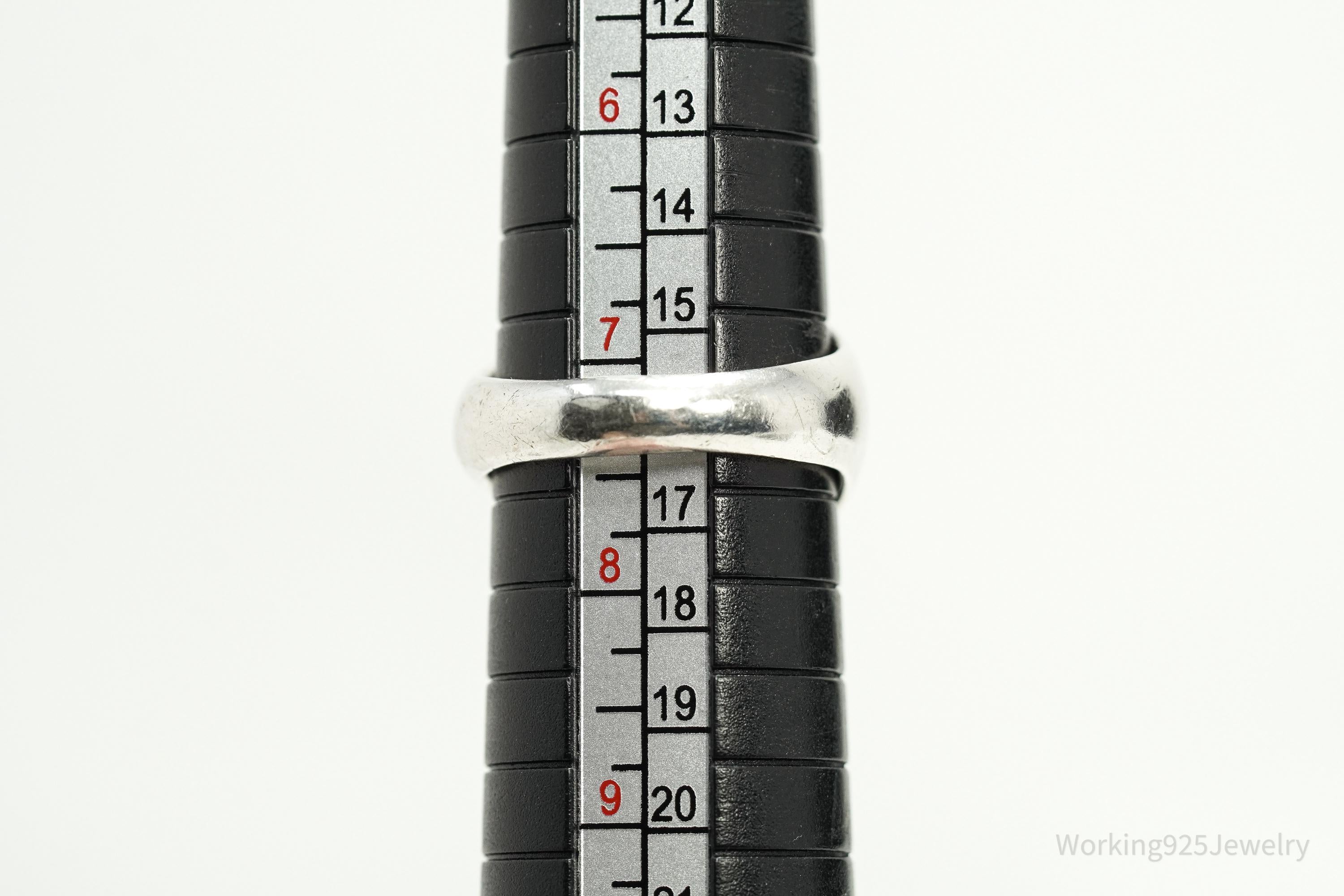 Vintage Turquoise Sterling Silver Ring - Size 7.25