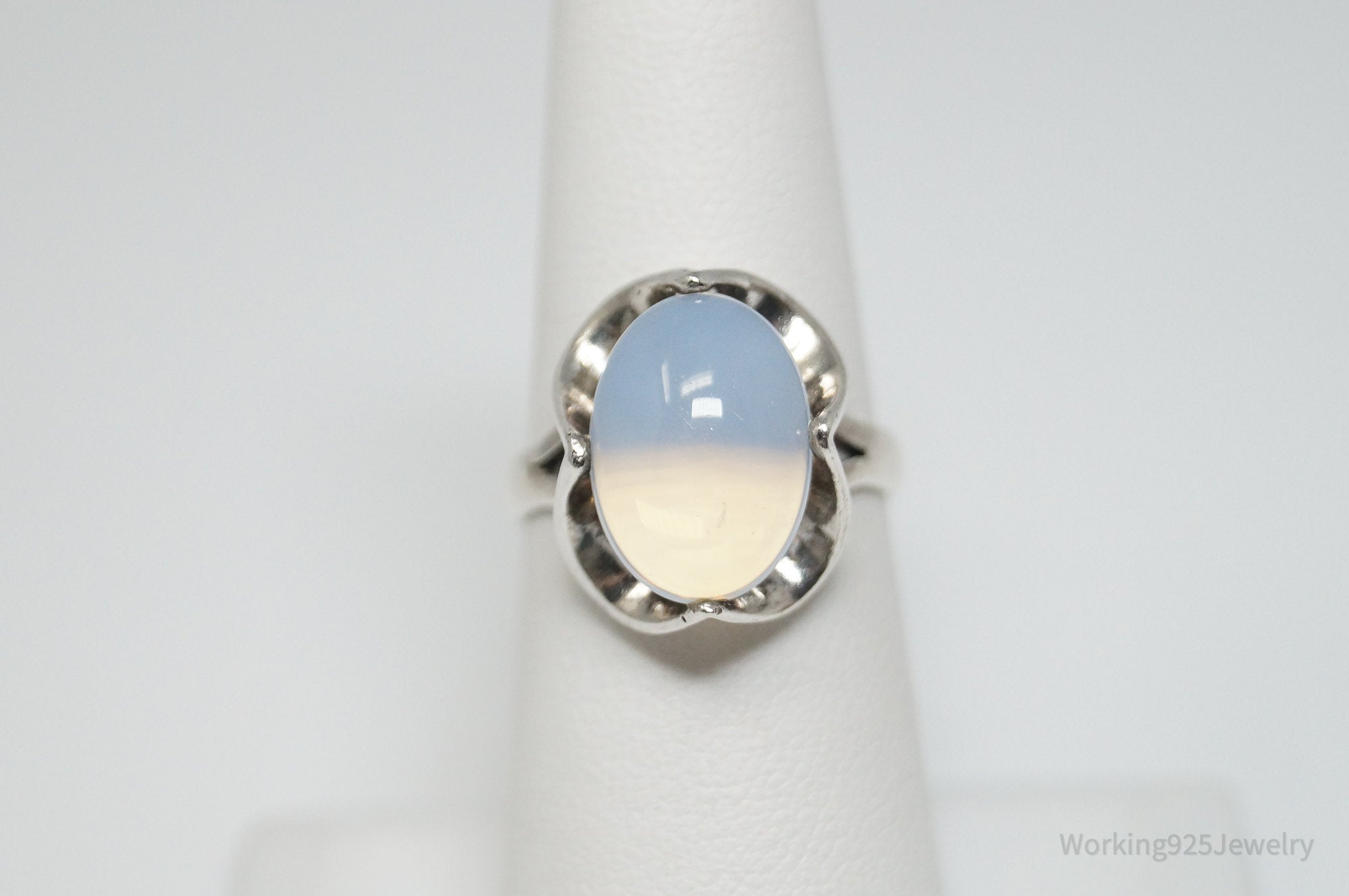 Vintage Opalite Southwestern Sterling Silver Ring - Sz 6.25