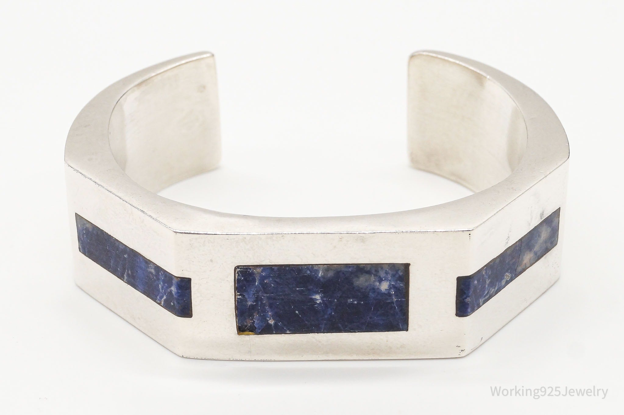 Vintage Mexico Sodalite Sterling Silver Bracelet