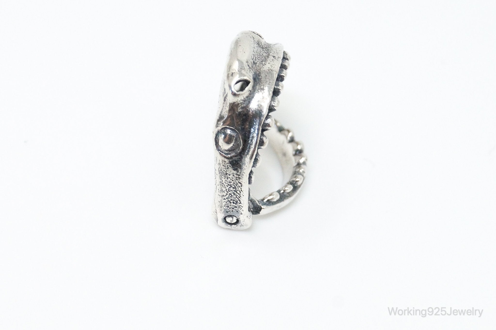 Vintage Shark Sterling Silver Ring - Size 4