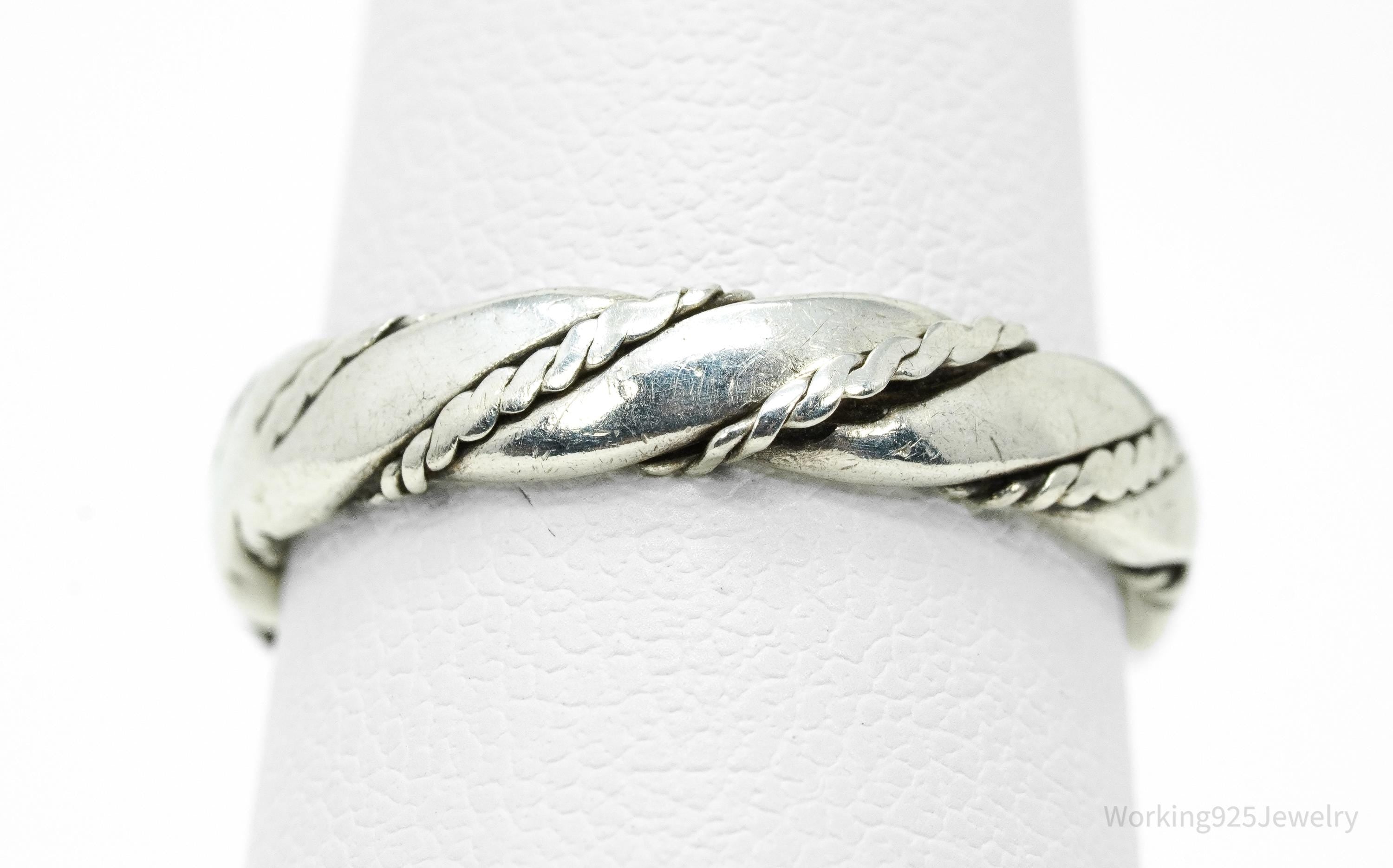 Vintage Native American Richard & Geneva Terrazas Sterling Silver Band Ring Size 5.5