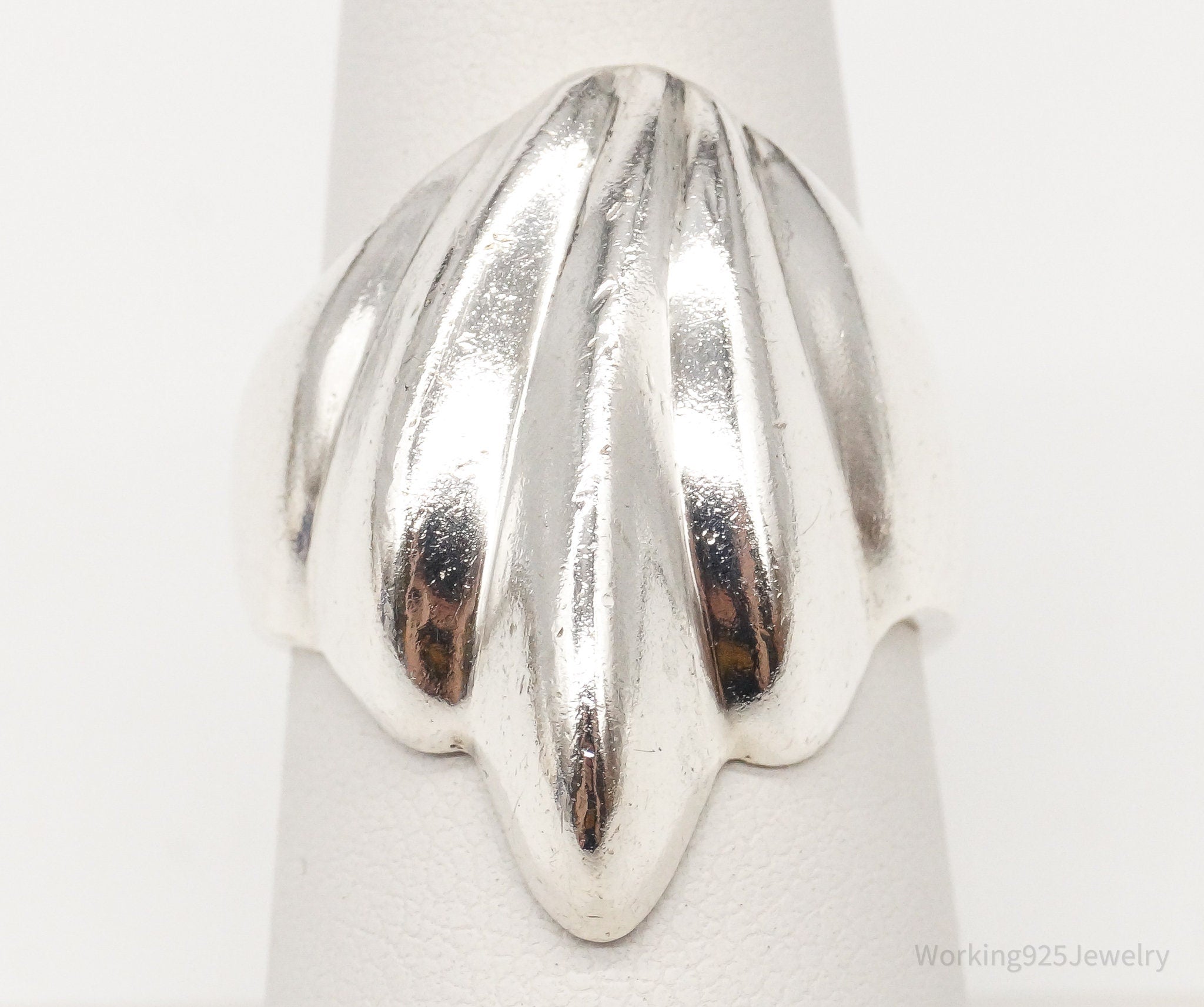 Vintage Taxco Mexico Modernist Sterling Silver Ring - Size 6.75