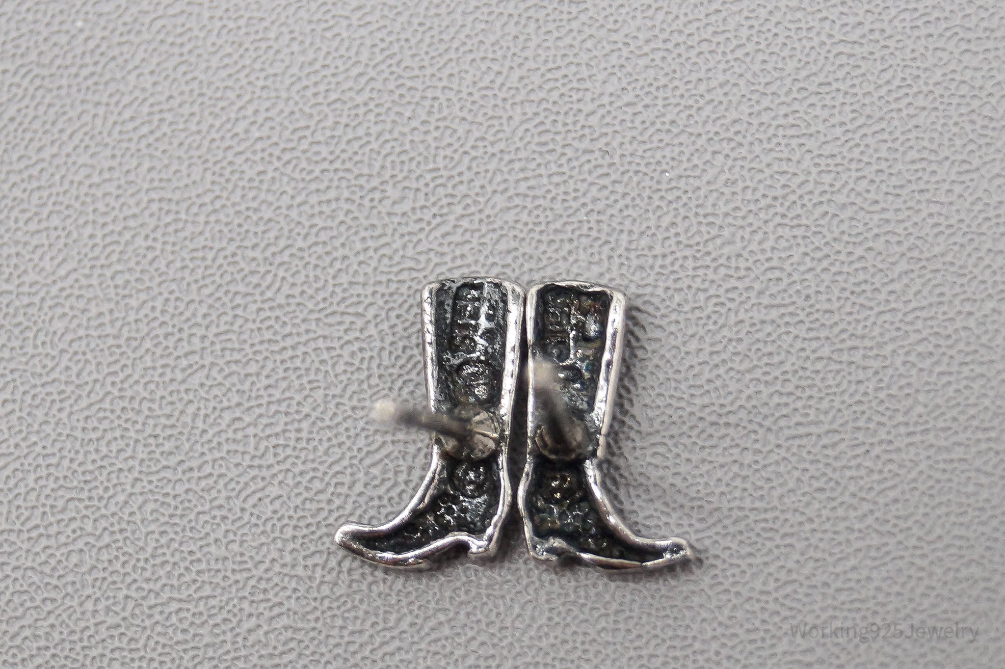 Vintage Cowgirl Boots Sterling Silver Earrings