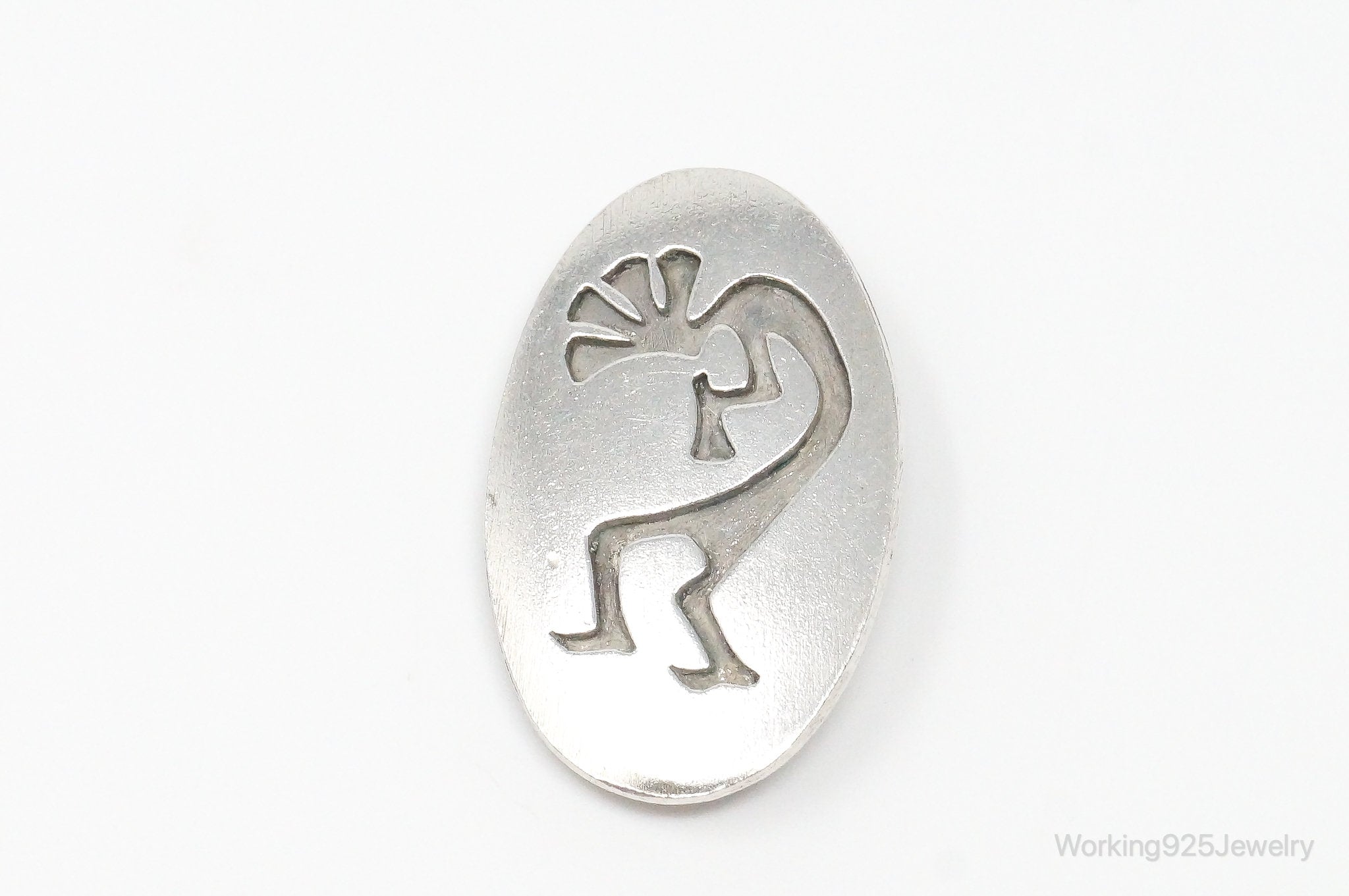 Vintage Southwestern Dancing Kokopelli Sterling Silver Brooch Pin